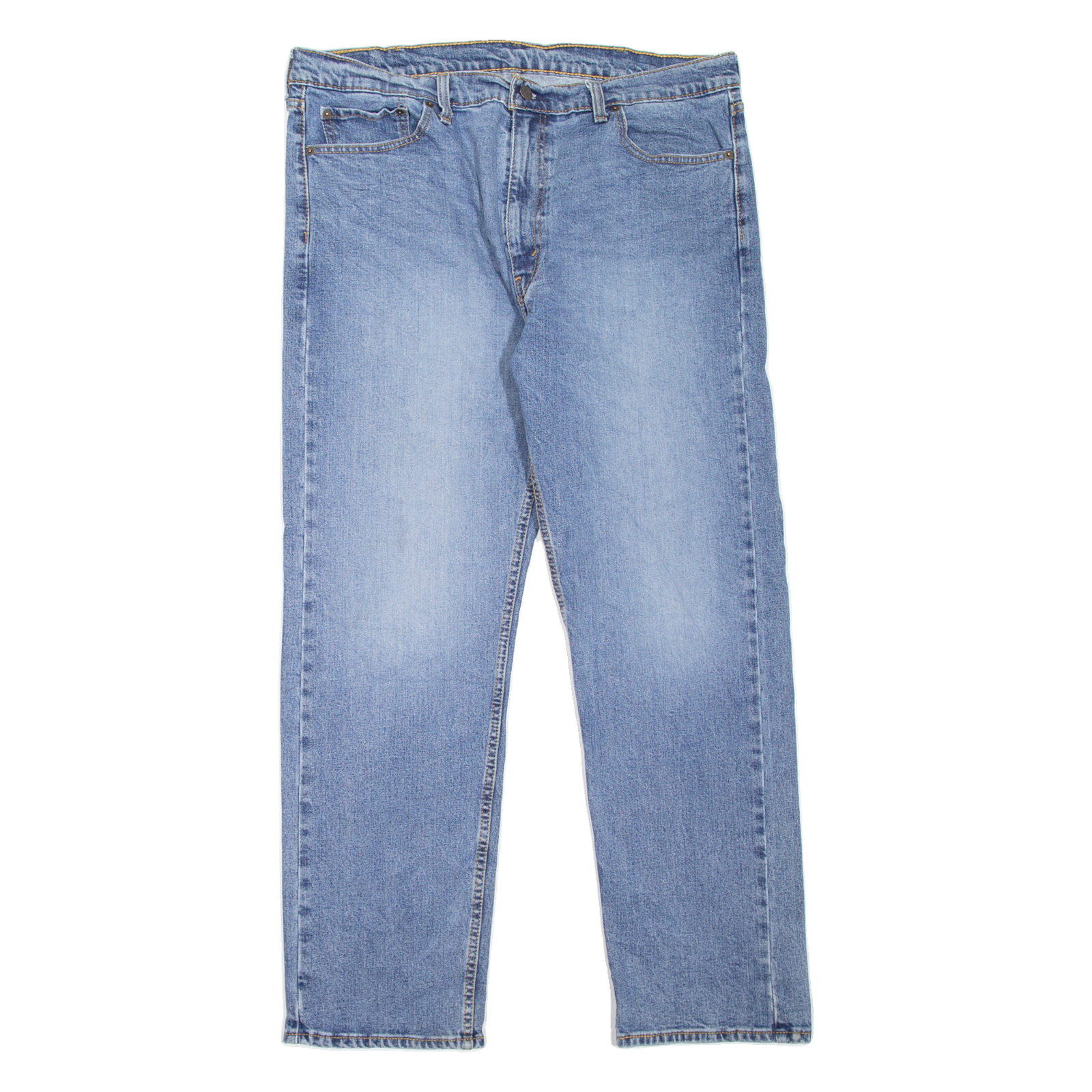 LEVI'S 505 Jeans Mens Blue Regular Straight Stone Wash W40 L32 Refurbished - N/A refurbished available on Cerqular