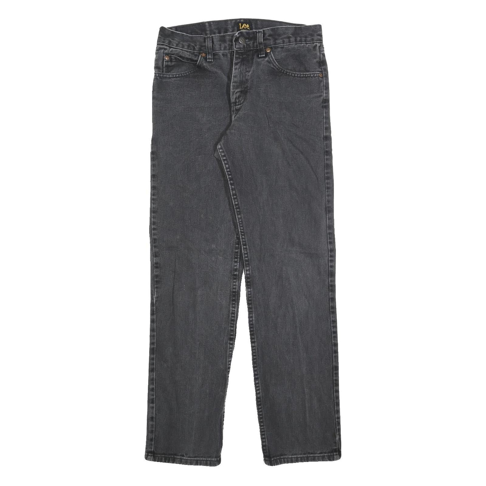 LEE Mens Regular Fit Black Denim Jeans W30 L32 Classic Cotton Blend Zip Refurbished - N/A refurbished available on Cerqular