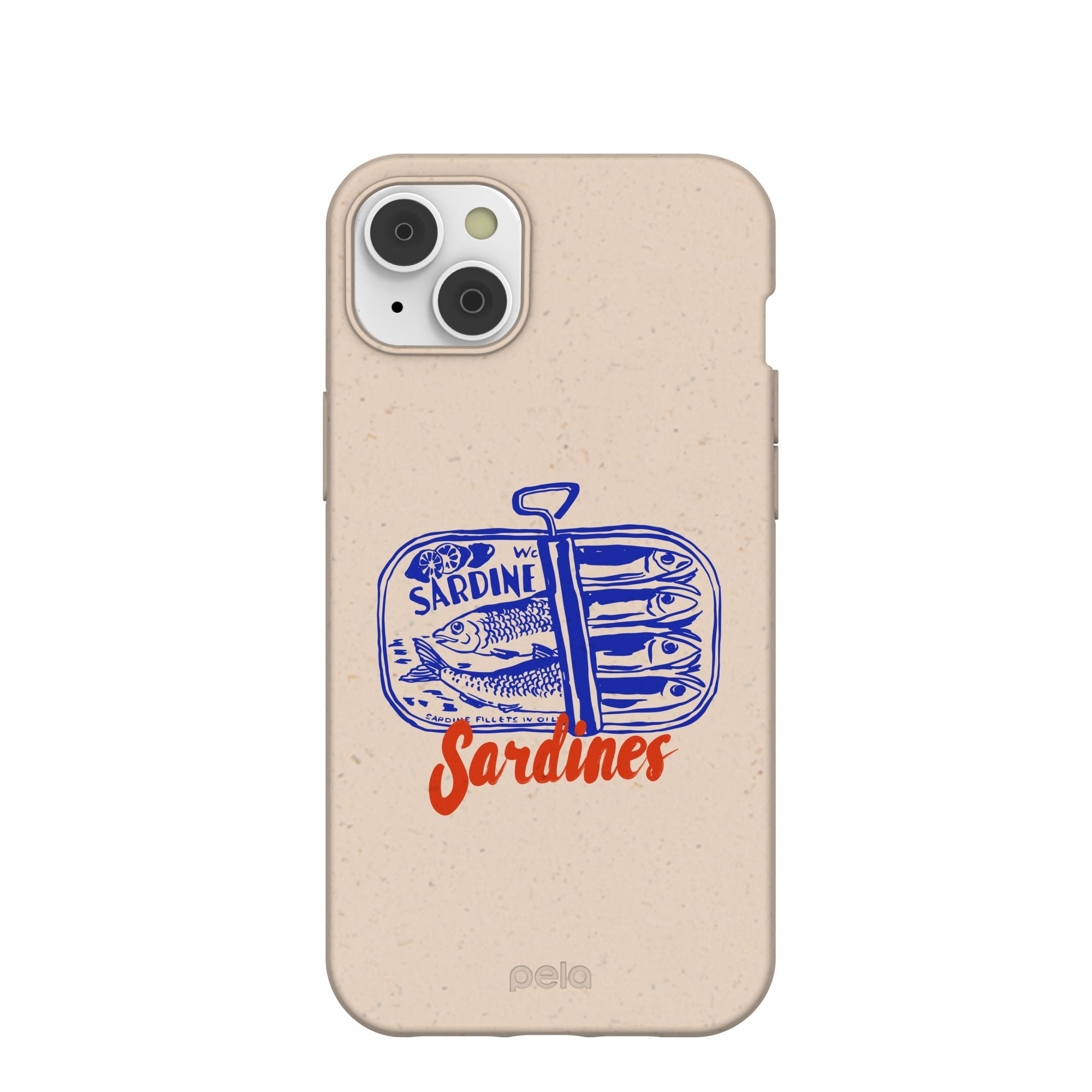Seashell Sardines iPhone 14 Plus Case Refurbished - Pela Case refurbished available on Cerqular