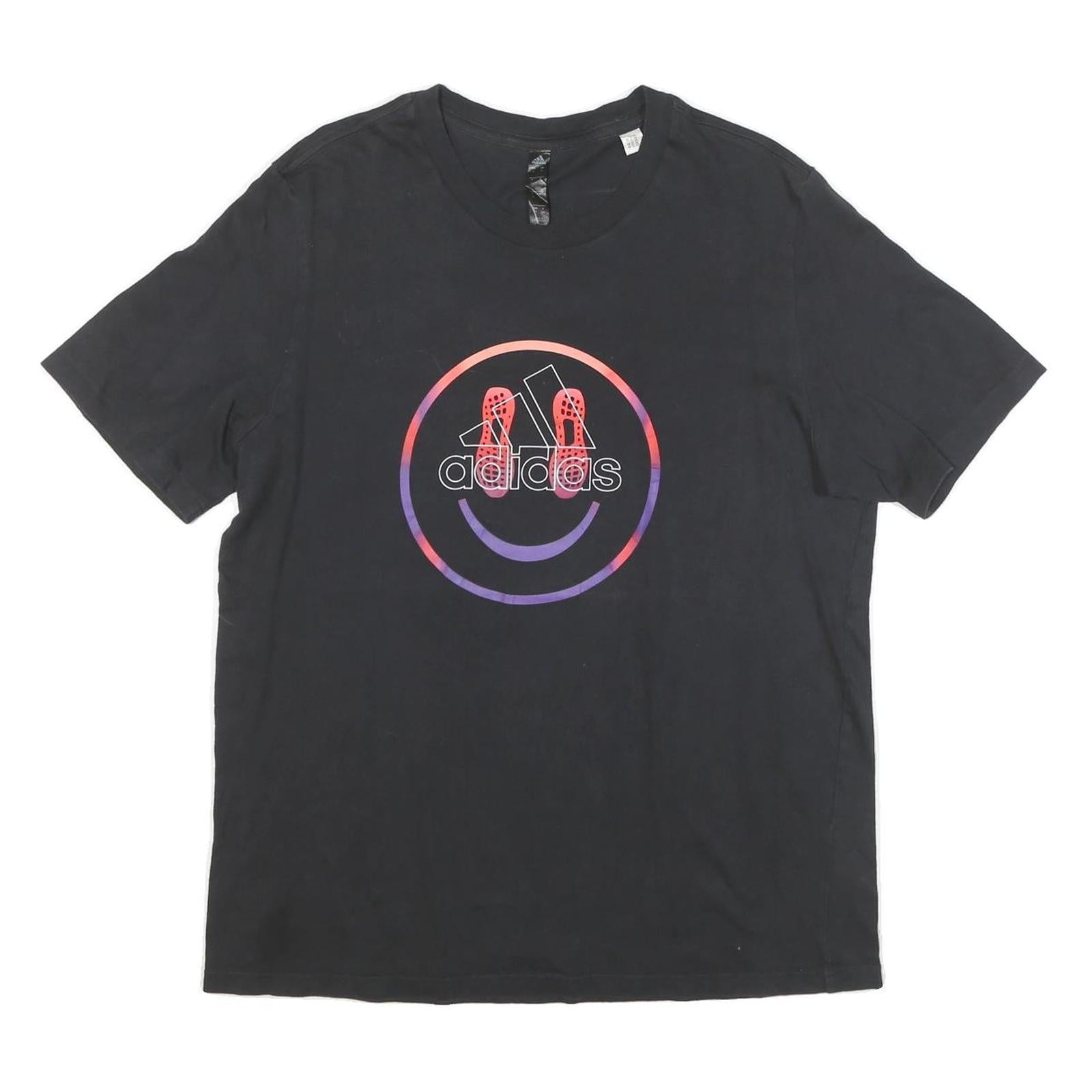 ADIDAS Mens Black Graphic T-Shirt L Short Sleeve Crew Neck Motivational Print Refurbished - N/A refurbished available on Cerqular