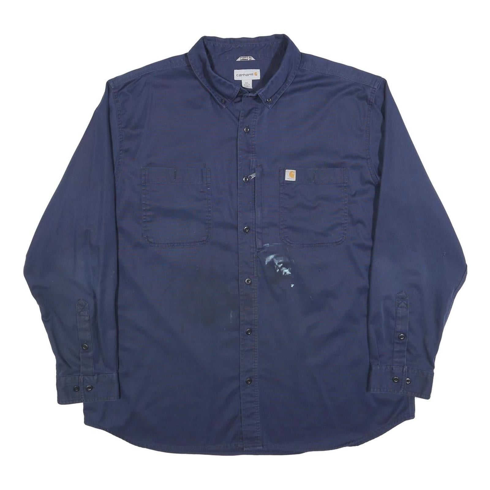 Buy CARHARTT Mens Navy Blue Work Shirt 2XL Cotton Blend Durable Button-Down Refurbished - $50.69 CARHARTT Mens Navy Blue Work Shirt 2XL Cotton Blend Durable Button-Down Refurbished - N/A refurbished available on Cerqular