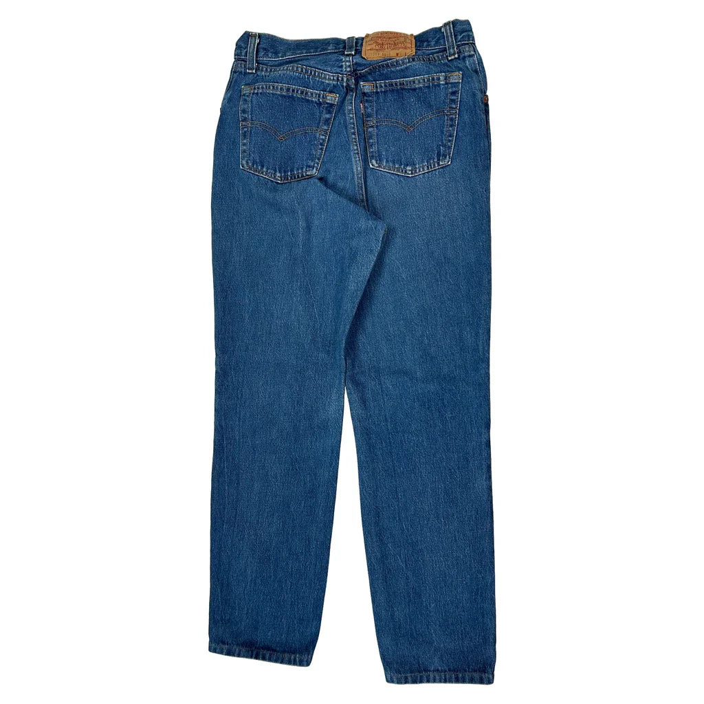 Levis Jeans - 28W 30L Blue Cotton Refurbished - Thrifted (note: this is a term often used to describe second- refurbished available on Cerqular