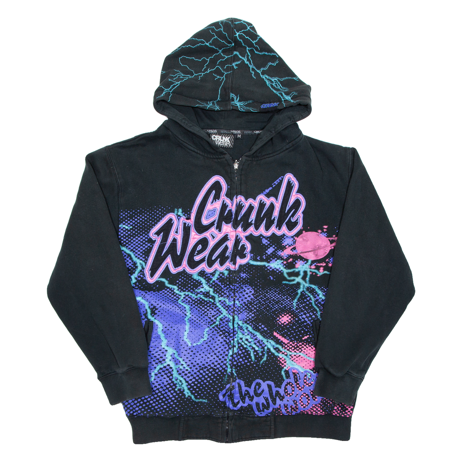CRUNK WEAR Womens Black Hoodie Full Zip M Refurbished - N/A refurbished available on Cerqular