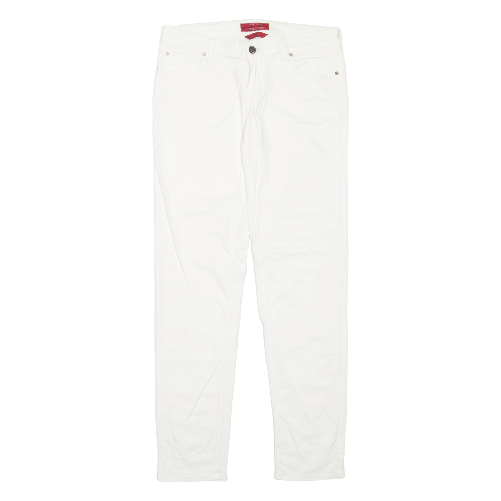 JACOB COHEN Womens Trousers Cream Regular Straight W32 L33 Refurbished - N/A refurbished available on Cerqular
