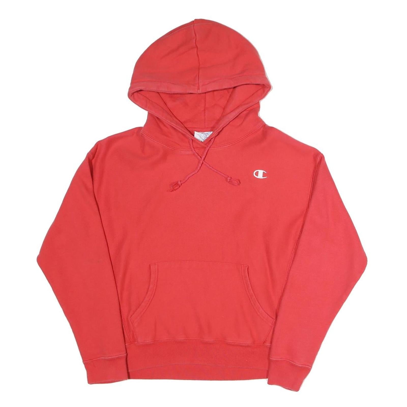 CHAMPION REVERSE WEAVE Womens Red Hoodie L Classic Cotton Blend Pullover Refurbished - N/A refurbished available on Cerqular