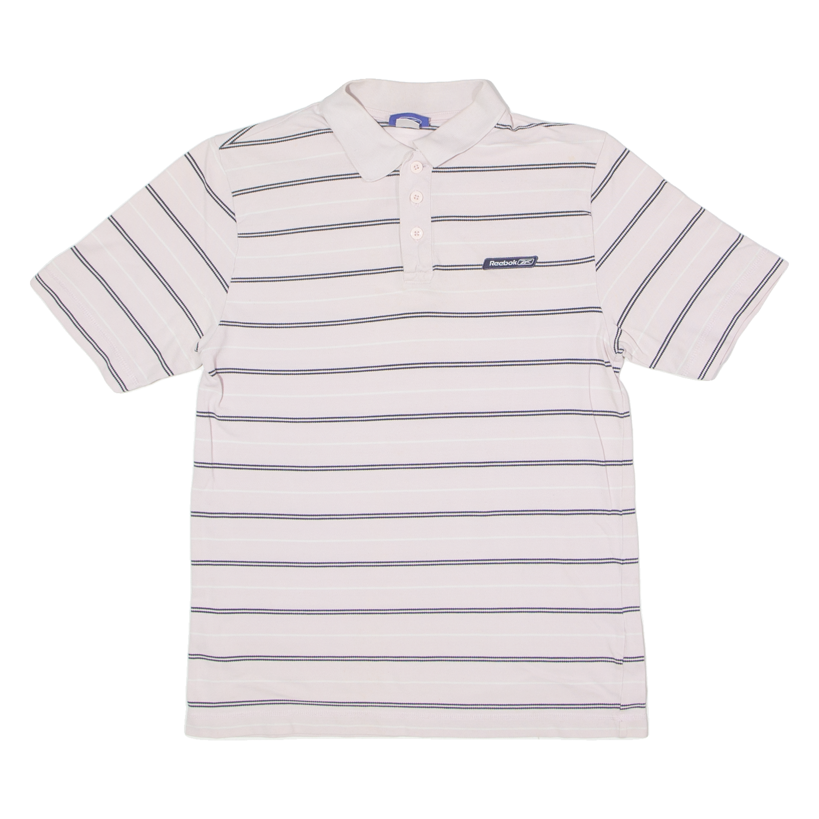 REEBOK Mens Polo Shirt Pink Striped S Refurbished - N/A refurbished available on Cerqular