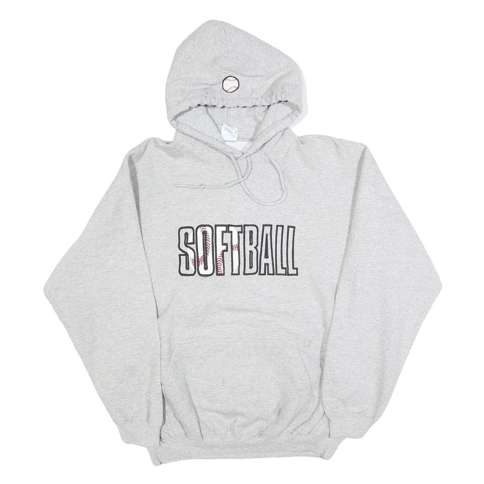 Buy GILDAN Womens Grey Softball Pullover Hoodie L Printed Sports Sweatshirt Refurbished - $23.39 GILDAN Womens Grey Softball Pullover Hoodie L Printed Sports Sweatshirt Refurbished - N/A refurbished available on Cerqular