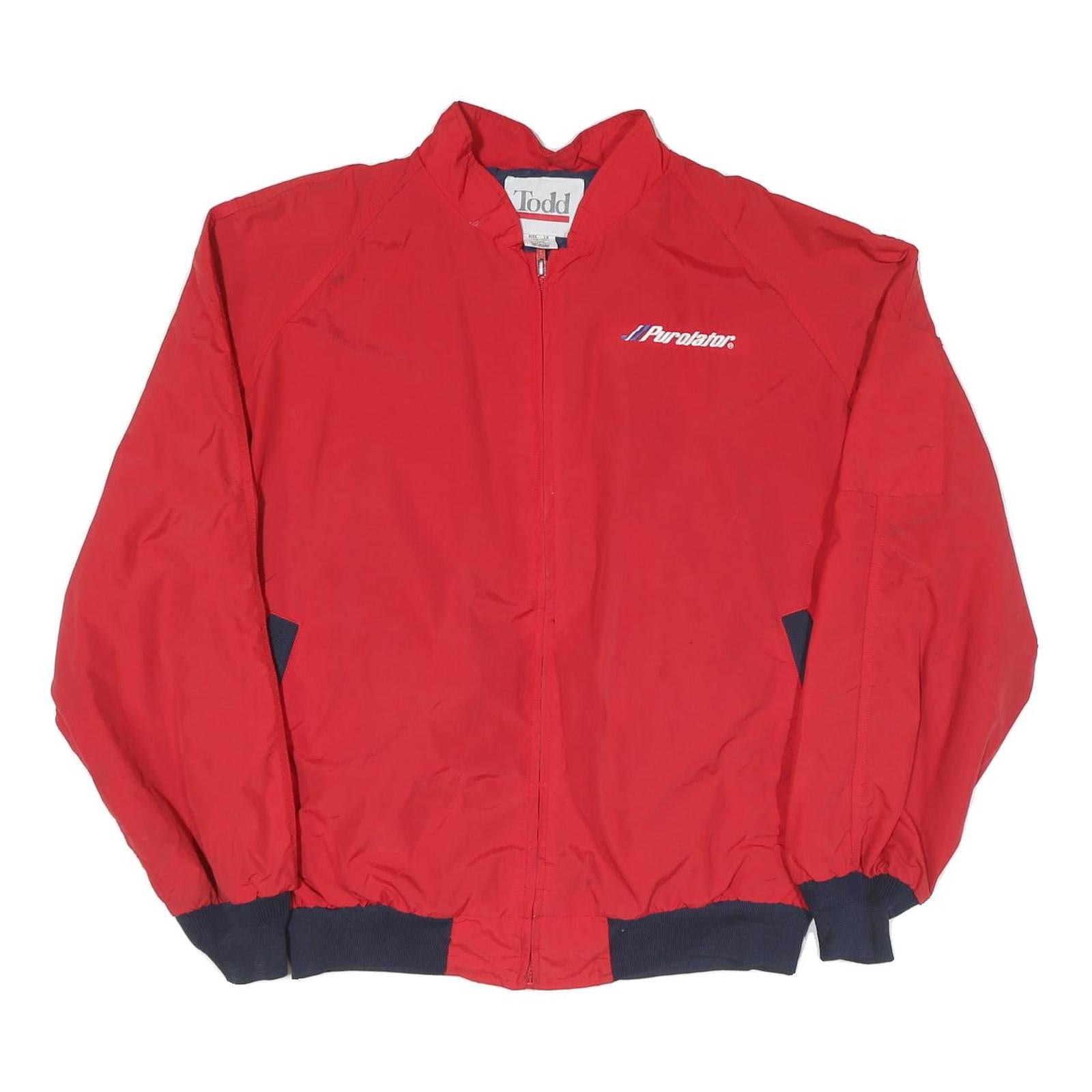 Buy TODD Mens Red Purolator Jacket XL Polyester Blend Zip Casual Streetwear Refurbished - $27.29 TODD Mens Red Purolator Jacket XL Polyester Blend Zip Casual Streetwear Refurbished - N/A refurbished available on Cerqular