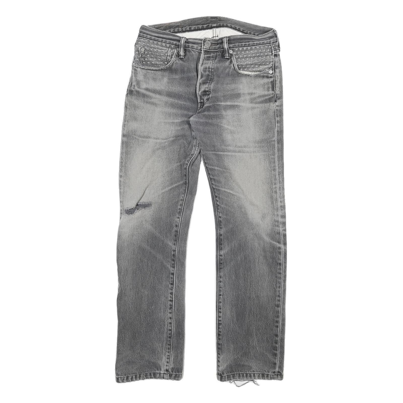 Buy LEVI'S 501 Mens Regular Grey Denim Raw W30 L29 Button Fit Classic Straight Jeans Refurbished - $32.49 LEVI'S 501 Mens Regular Grey Denim Raw W30 L29 Button Fit Classic Straight Jeans Refurbished - N/A refurbished available on Cerqular