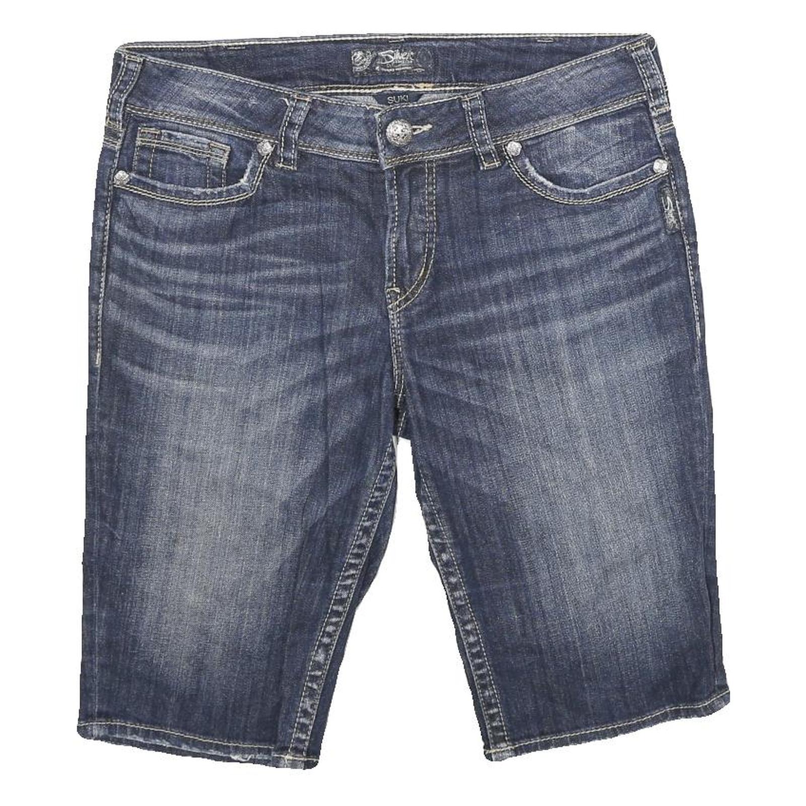 SILVER JEANS CO Womens Shorts Blue Denim Casual M W30 Suki Style Refurbished - N/A refurbished available on Cerqular