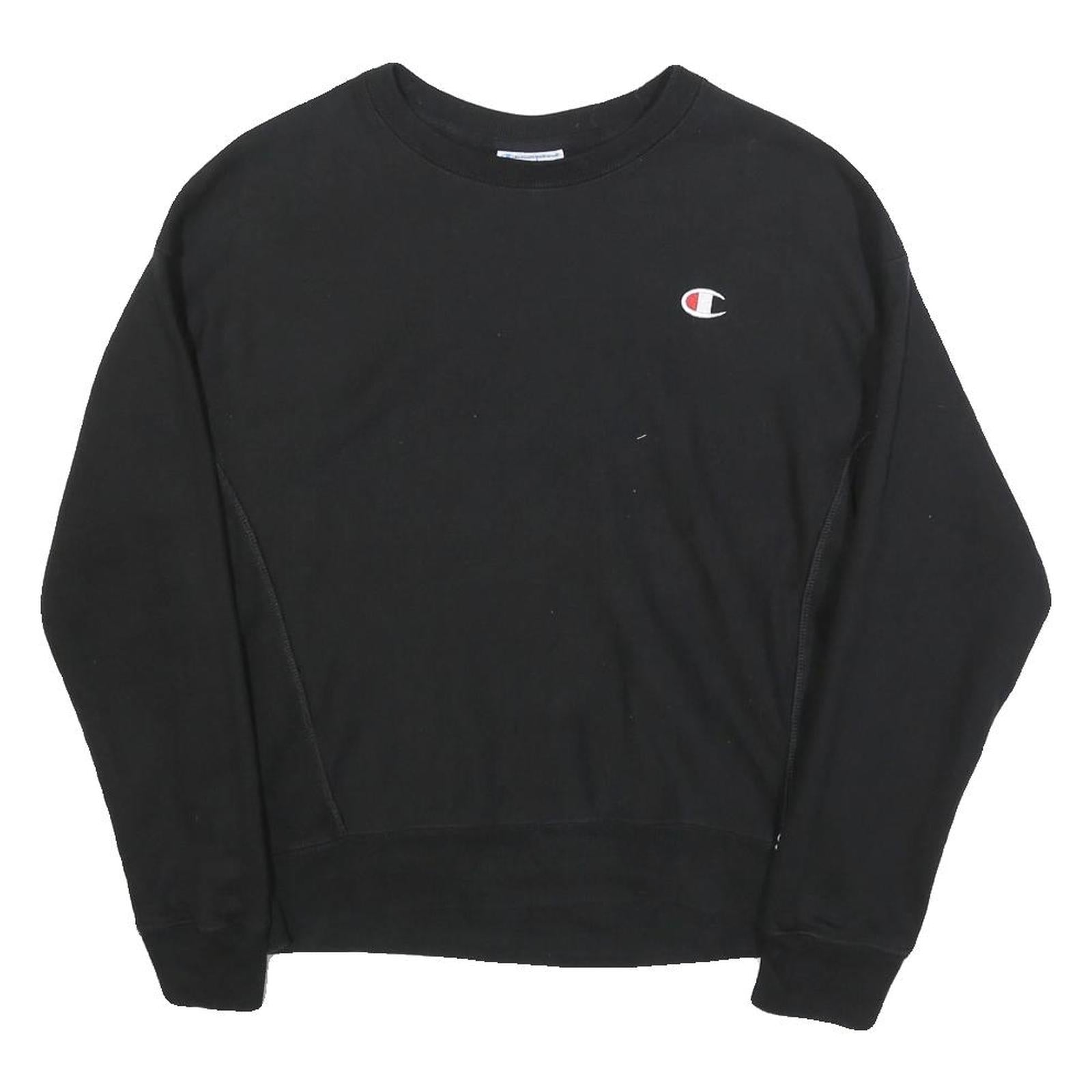 Buy CHAMPION REVERSE WEAVE Womens Black Cotton Blend Crew Neck M Sweatshirt Pullover Refurbished - $41.59 CHAMPION REVERSE WEAVE Womens Black Cotton Blend Crew Neck M Sweatshirt Pullover Refurbished - N/A refurbished available on Cerqular