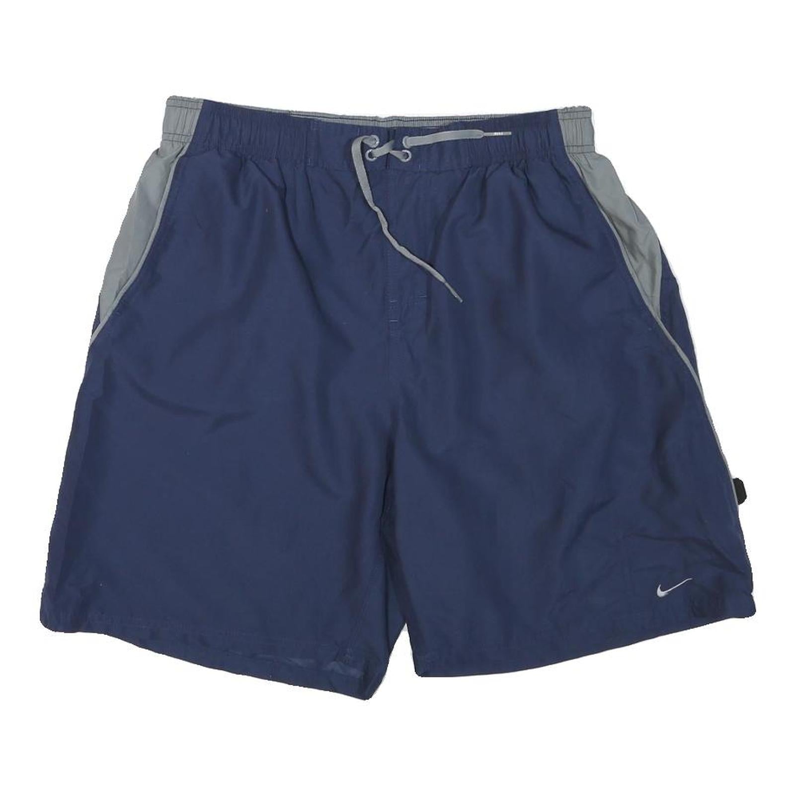 NIKE Mens Shorts Blue & Grey Casual L W30 Sports Swim Training Refurbished - N/A refurbished available on Cerqular