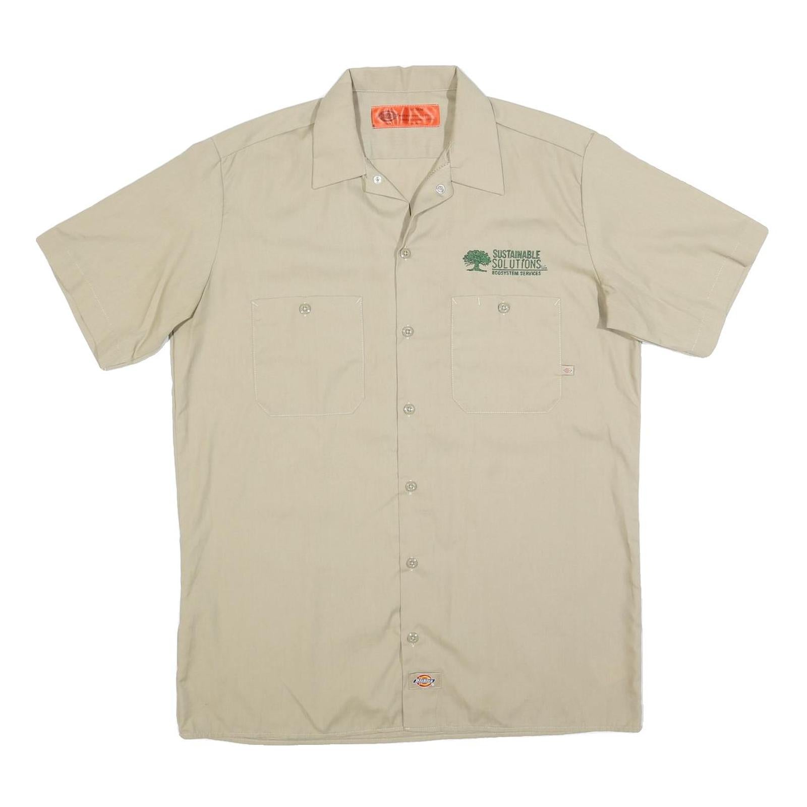 DICKIES Mens Beige Sustainable Solutions Cotton Blend Shirt M Workwear Utility Refurbished - N/A refurbished available on Cerqular