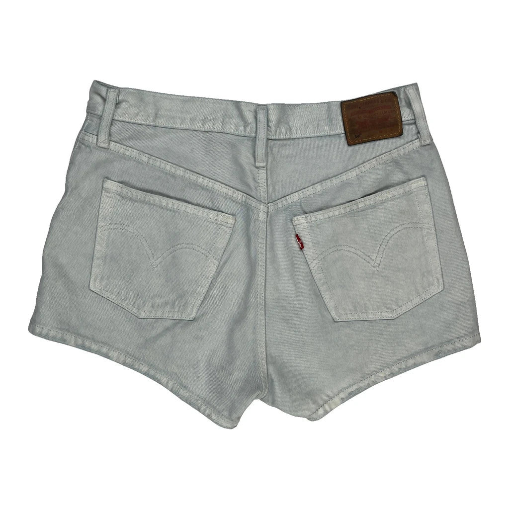 Levis Denim Shorts - 32W UK 12 Light Wash Denim Refurbished - Thrifted (note: this is a term often used to describe second- refurbished available on Cerqular
