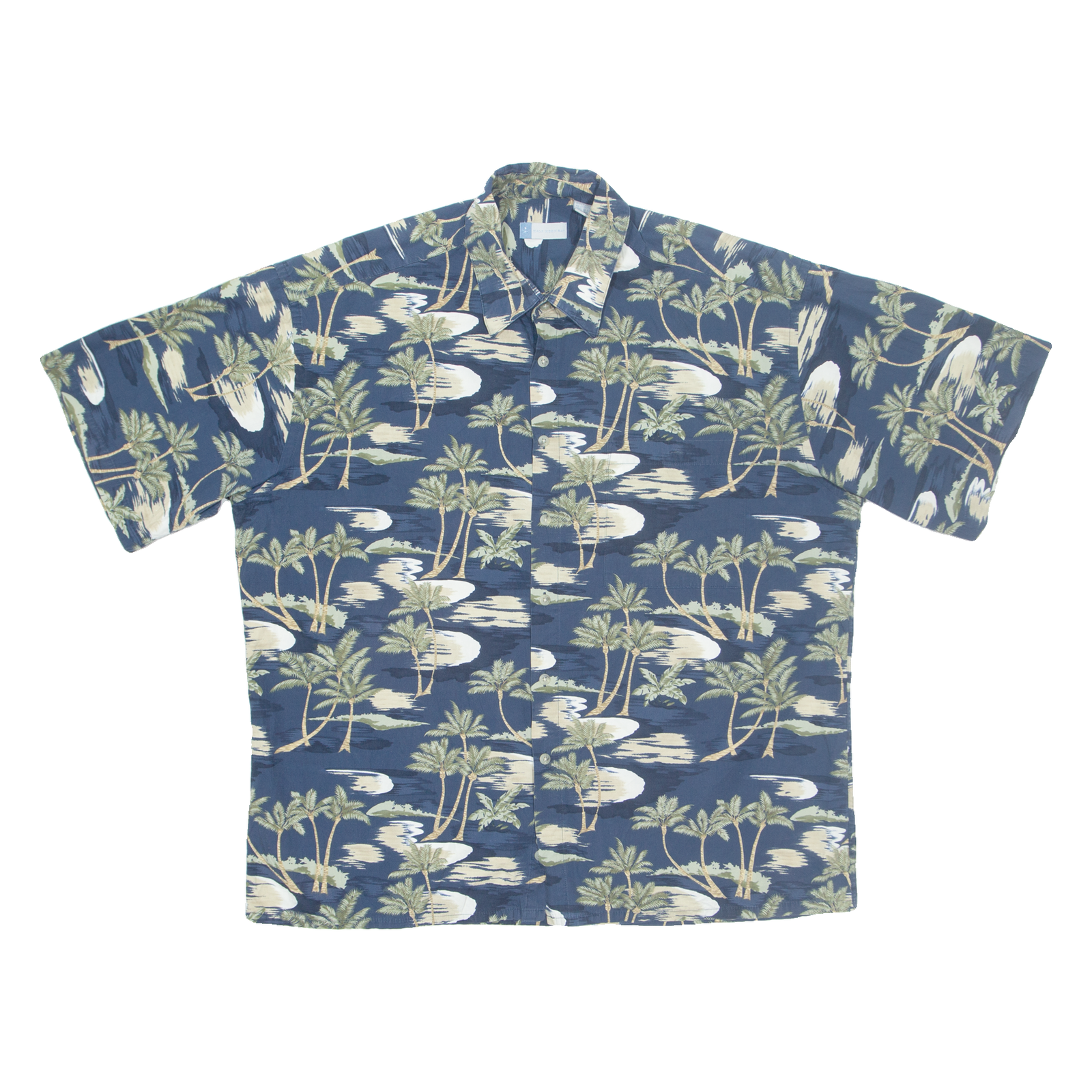 HALF MOON BAY Mens Hawaiian Shirt Blue Floral XL Refurbished - N/A refurbished available on Cerqular