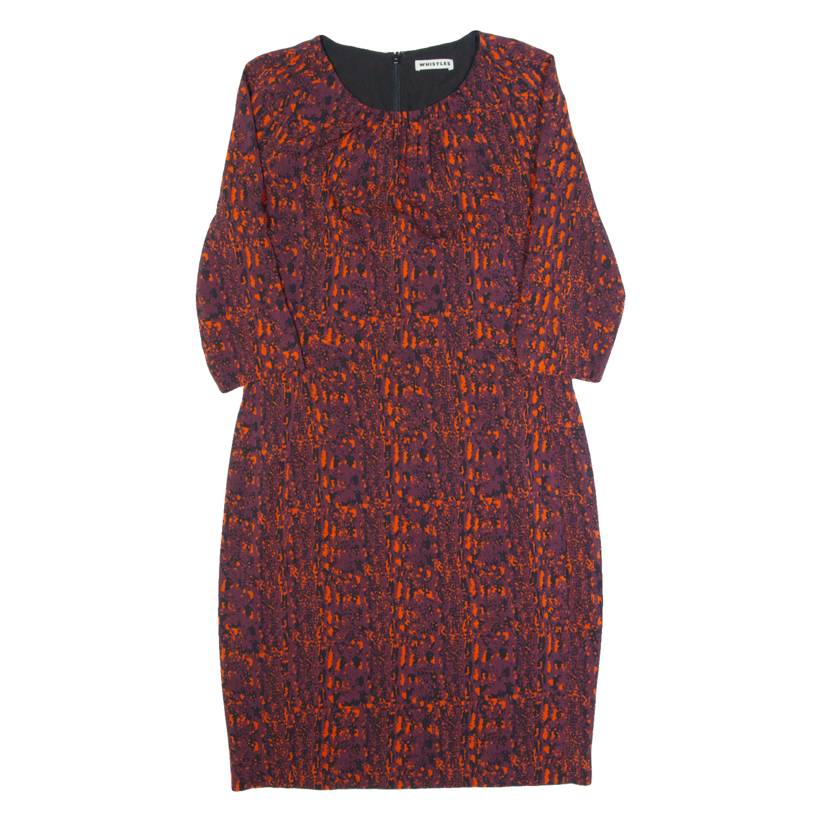 WHISTLES Womens Pencil Dress Red Silk Knee Length UK 14 Refurbished - N/A refurbished available on Cerqular