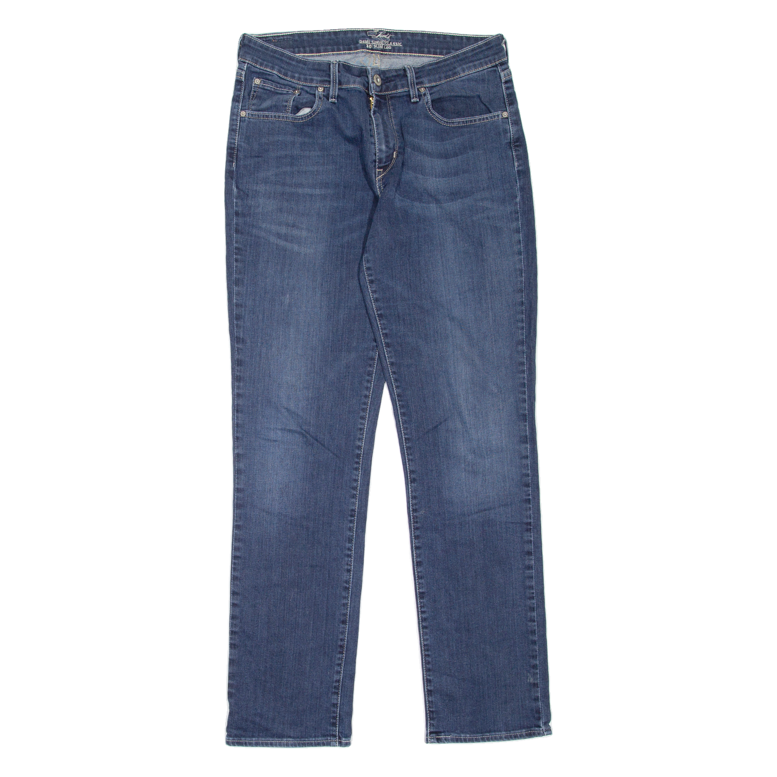 LEVI'S Womens Jeans Blue Slim Straight Stone Wash W30 L32 Refurbished - N/A refurbished available on Cerqular