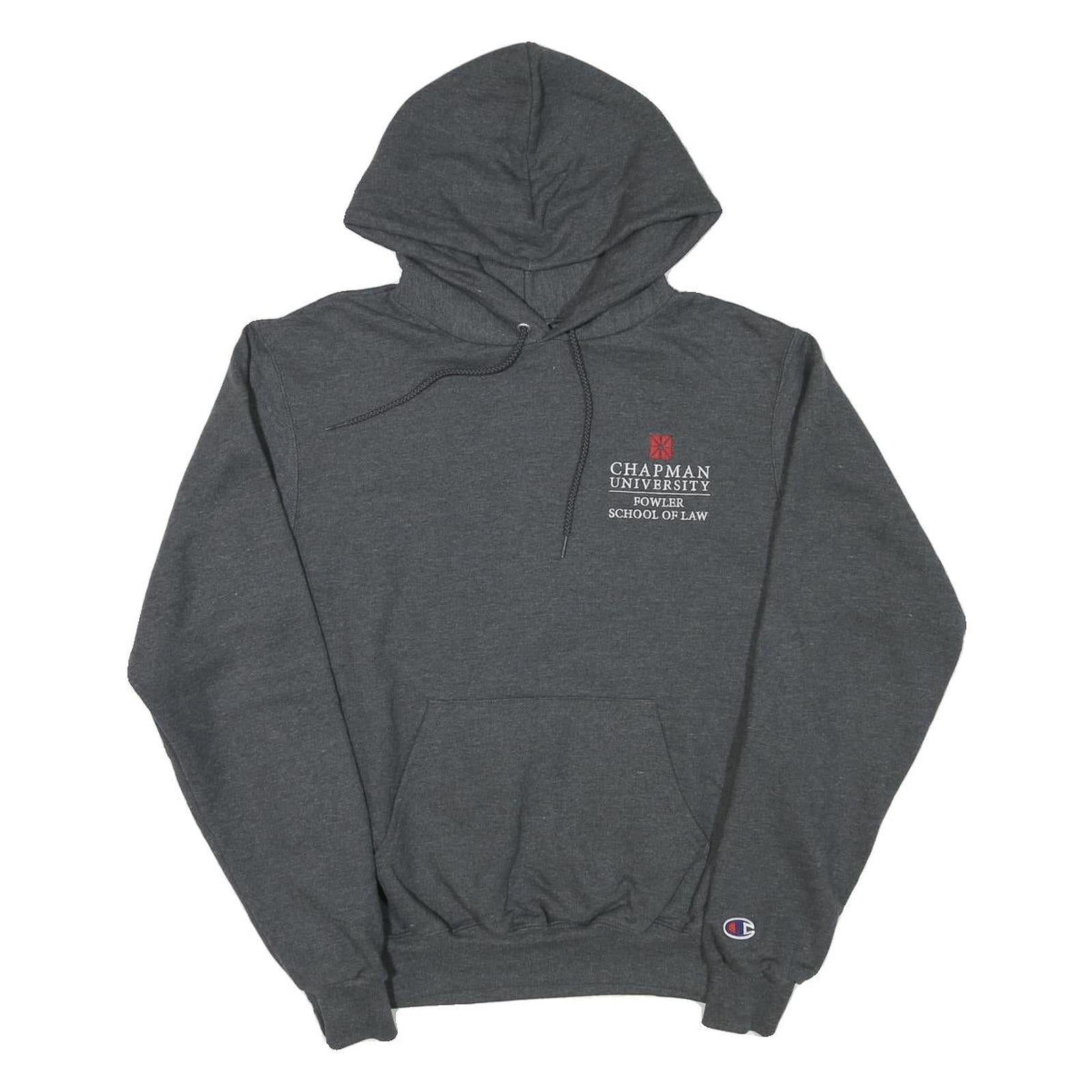 CHAMPION Mens Dark Grey Chapman University Fowler School Of Law Hoodie S Cotton Refurbished - N/A refurbished available on Cerqular
