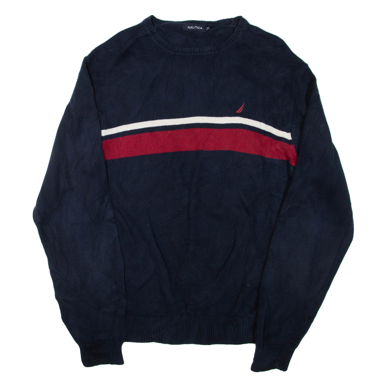 NAUTICA Mens Jumper Blue Tight Knit M Refurbished - N/A refurbished available on Cerqular