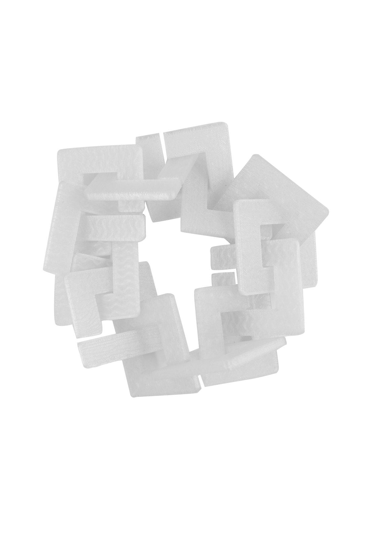 Love Hero 3D Printed Chain Bracelet in White | Color: CRYSTAL Refurbished - N/A (Note: There is no well-known brand by this name refurbished available on Cerqular