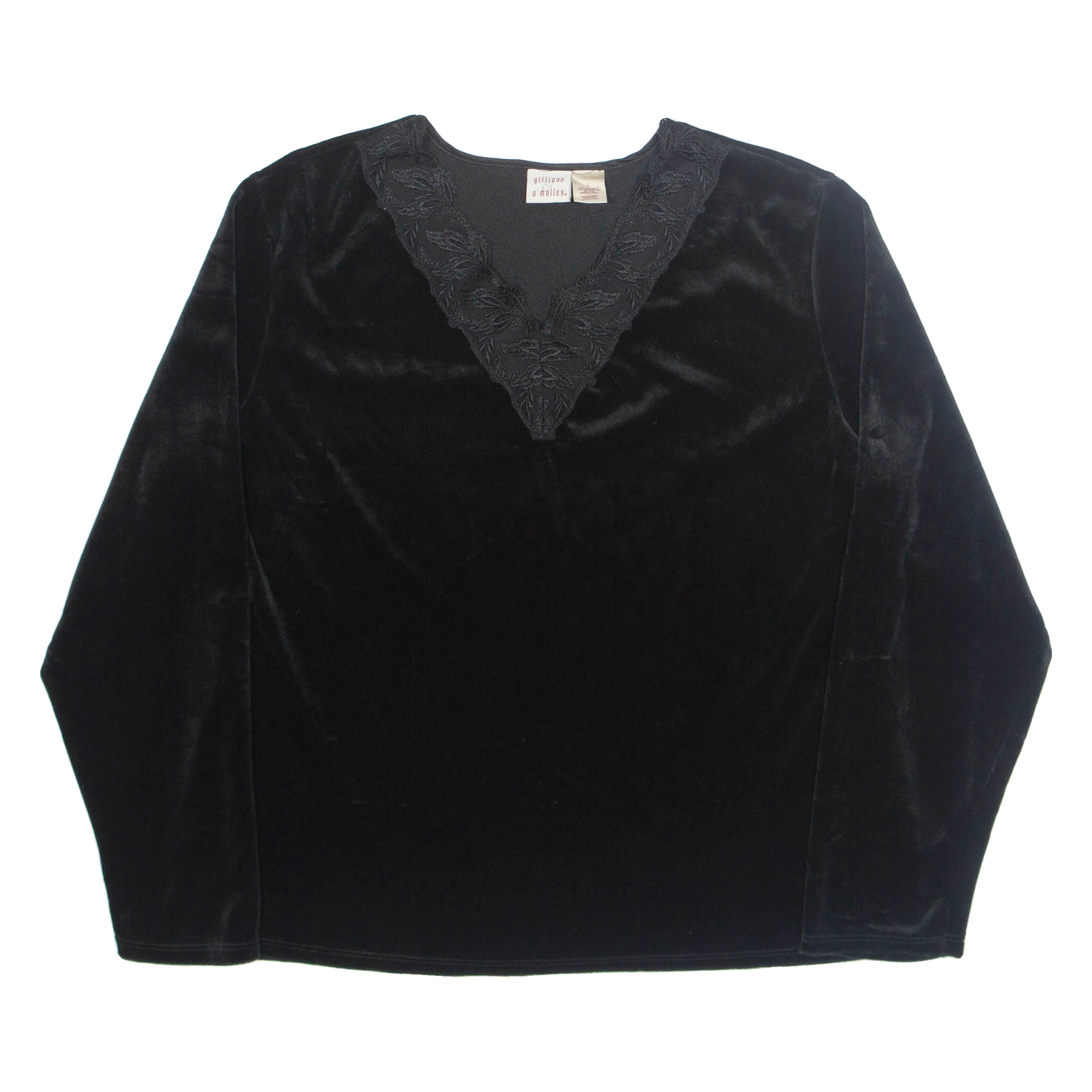 GILLIGAN O ' MALLEY Womens Blouse Black Long Sleeve 90s L Refurbished - N/A refurbished available on Cerqular