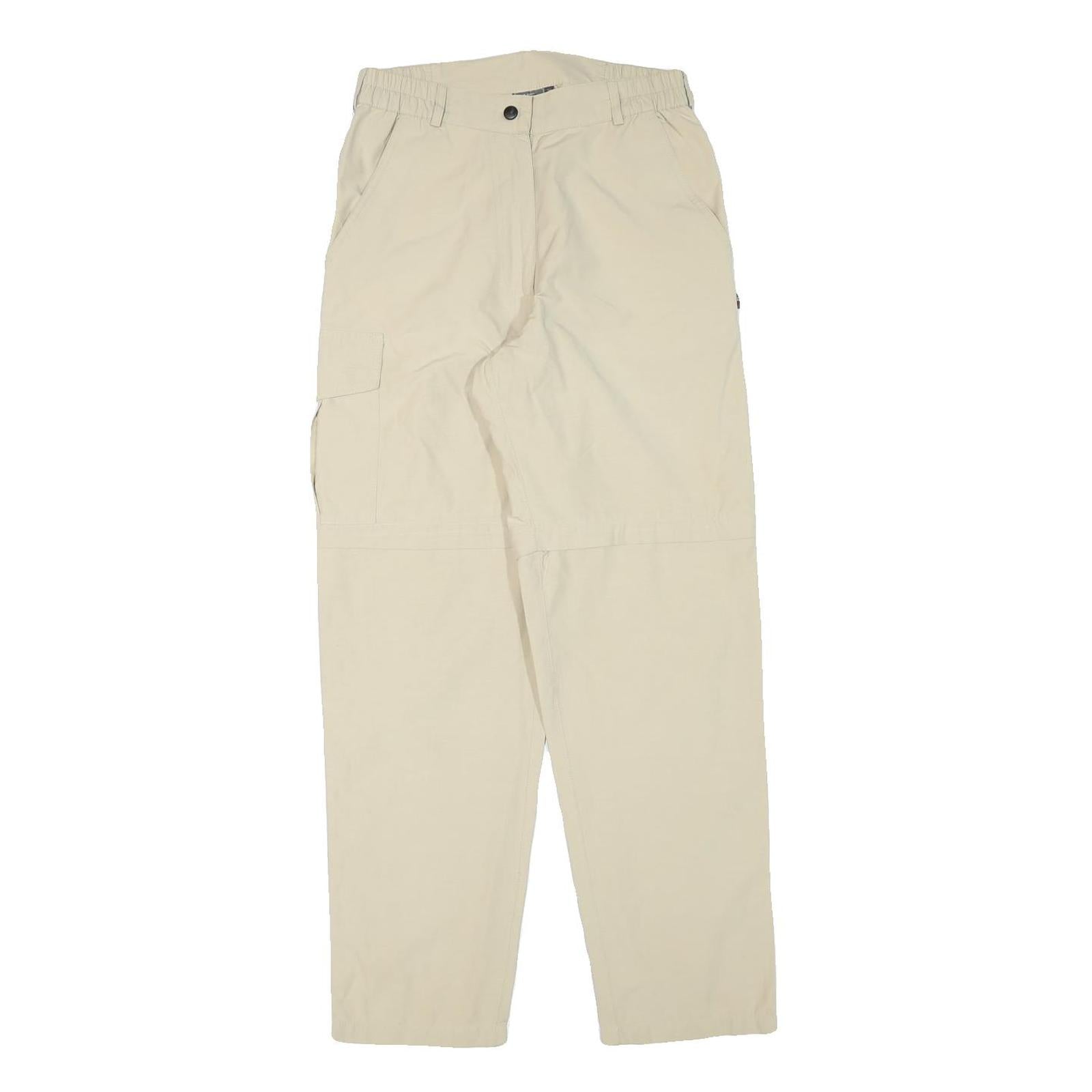 HS Womens Beige Regular Fit Straight Leg Trousers W26 L29 Polyester Blend Zip Refurbished - N/A refurbished available on Cerqular