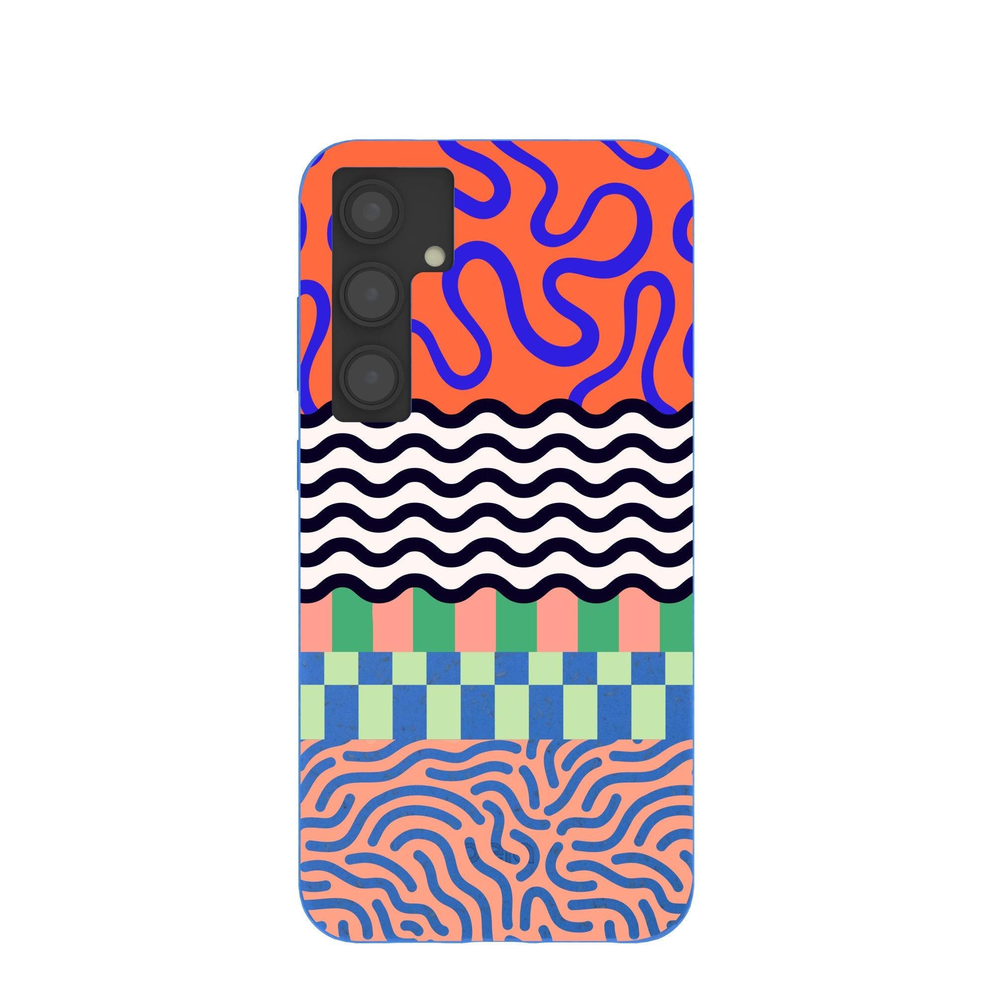 Electric Blue Tangerine Mix Samsung Galaxy S24+(Plus) Case Refurbished - Pela Case refurbished available on Cerqular
