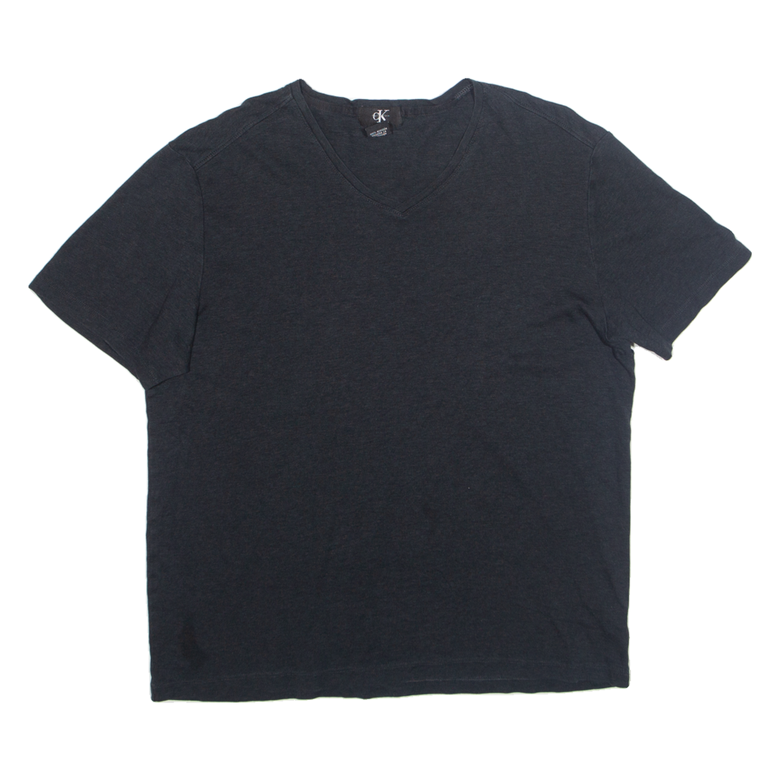 CALVIN KLEIN Mens T-Shirt Grey V-Neck M Refurbished - N/A refurbished available on Cerqular