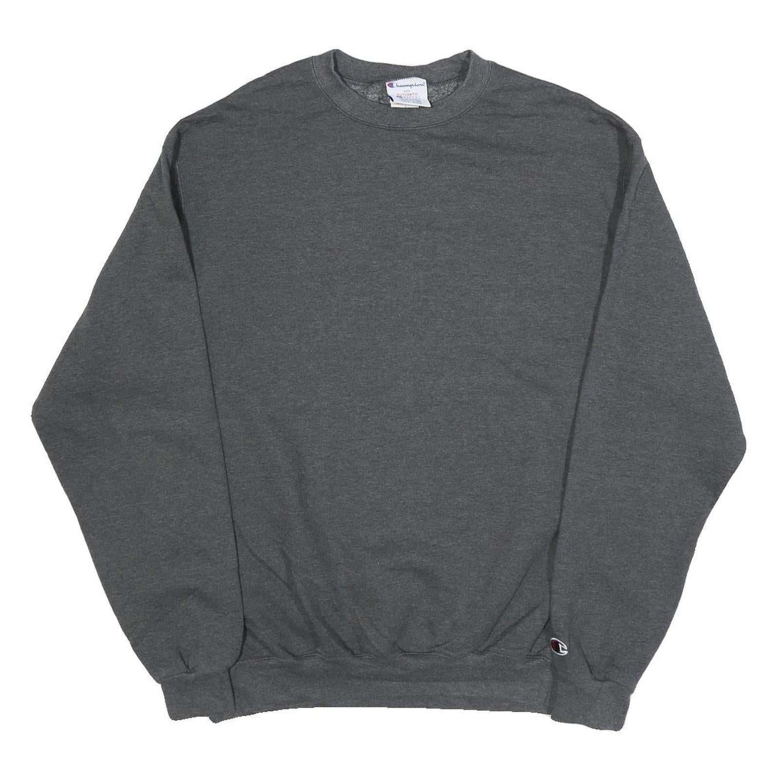 Buy CHAMPION Mens Grey L Crew Neck Cotton Blend Pullover Sweatshirt Classic Comfort Refurbished - $33.79 CHAMPION Mens Grey L Crew Neck Cotton Blend Pullover Sweatshirt Classic Comfort Refurbished - N/A refurbished available on Cerqular
