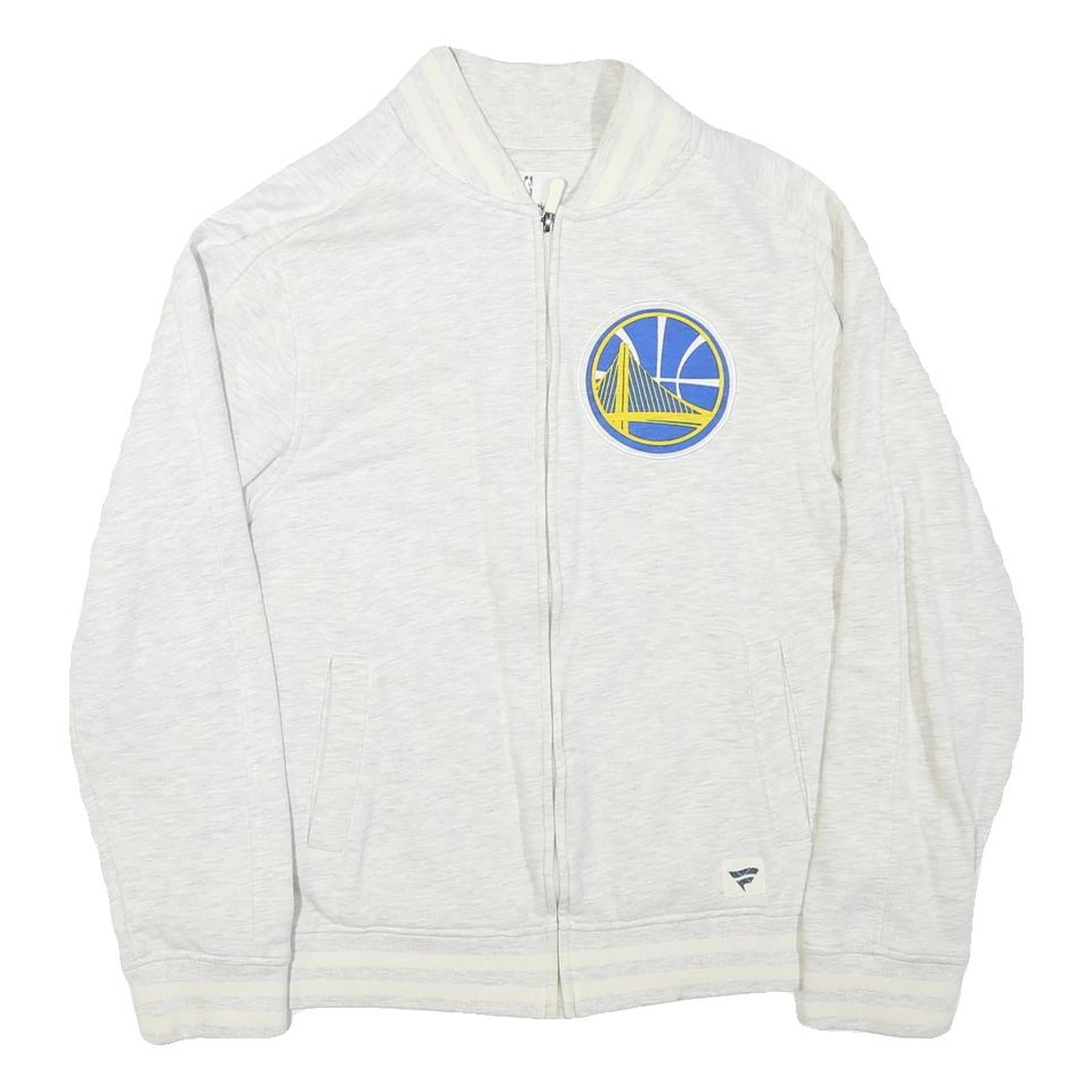 FANATICS Mens White Golden State Warriors Zip Jacket S Cotton Blend Team Logo Refurbished - N/A refurbished available on Cerqular