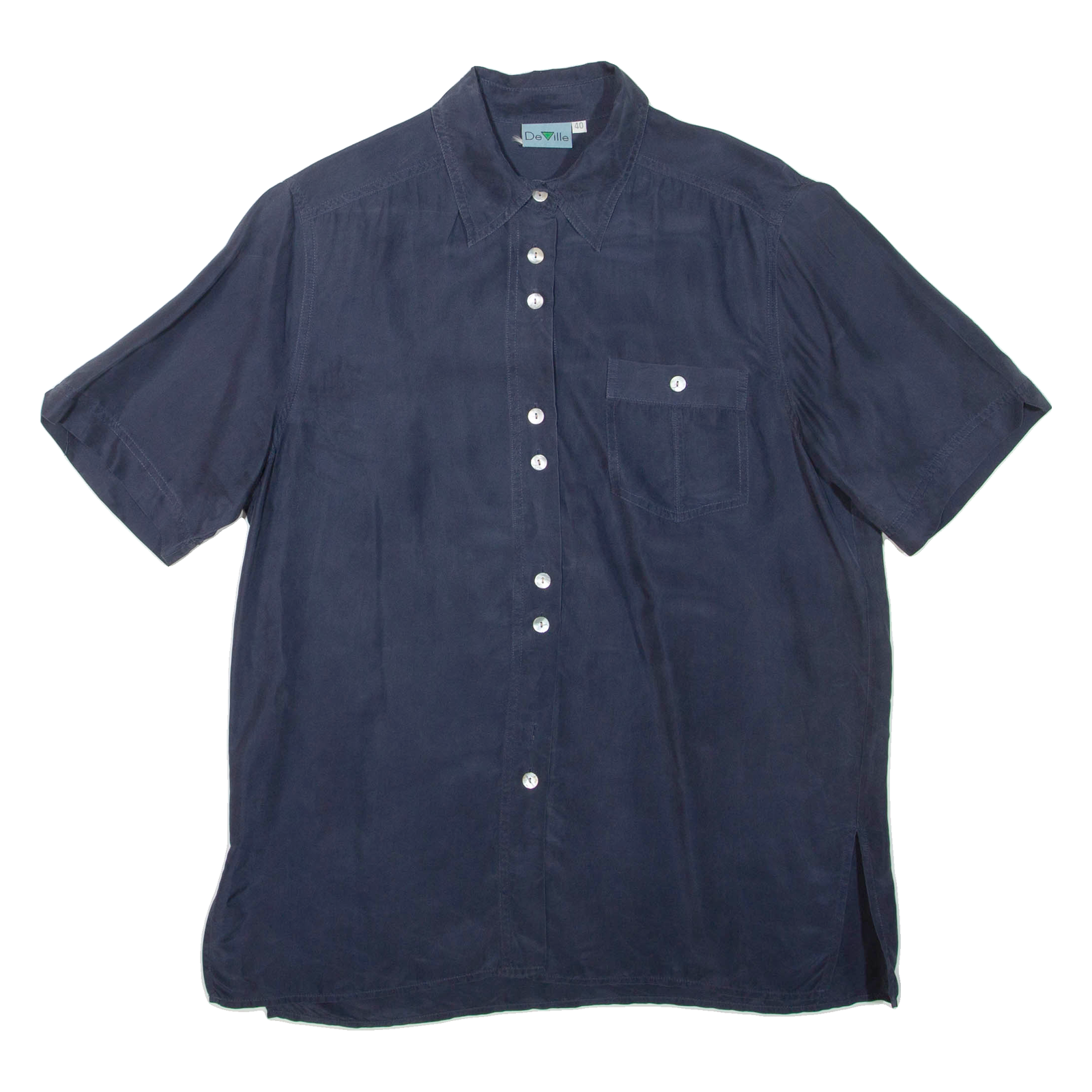 DEVILLE Womens Shirt Blue Collared M Refurbished - N/A refurbished available on Cerqular