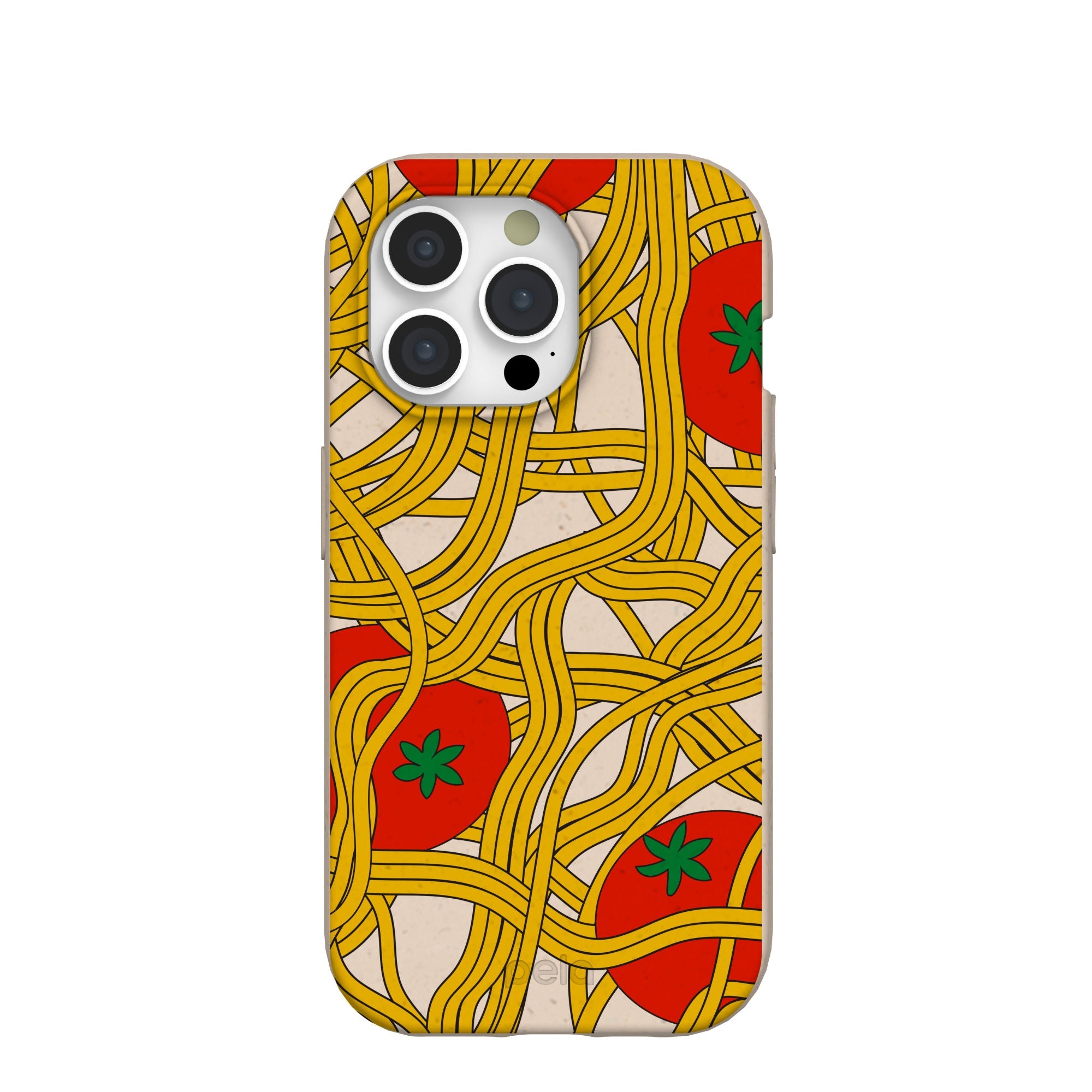 Seashell Spaghetti Splash iPhone 15 Pro Case Refurbished - Pela Case refurbished available on Cerqular