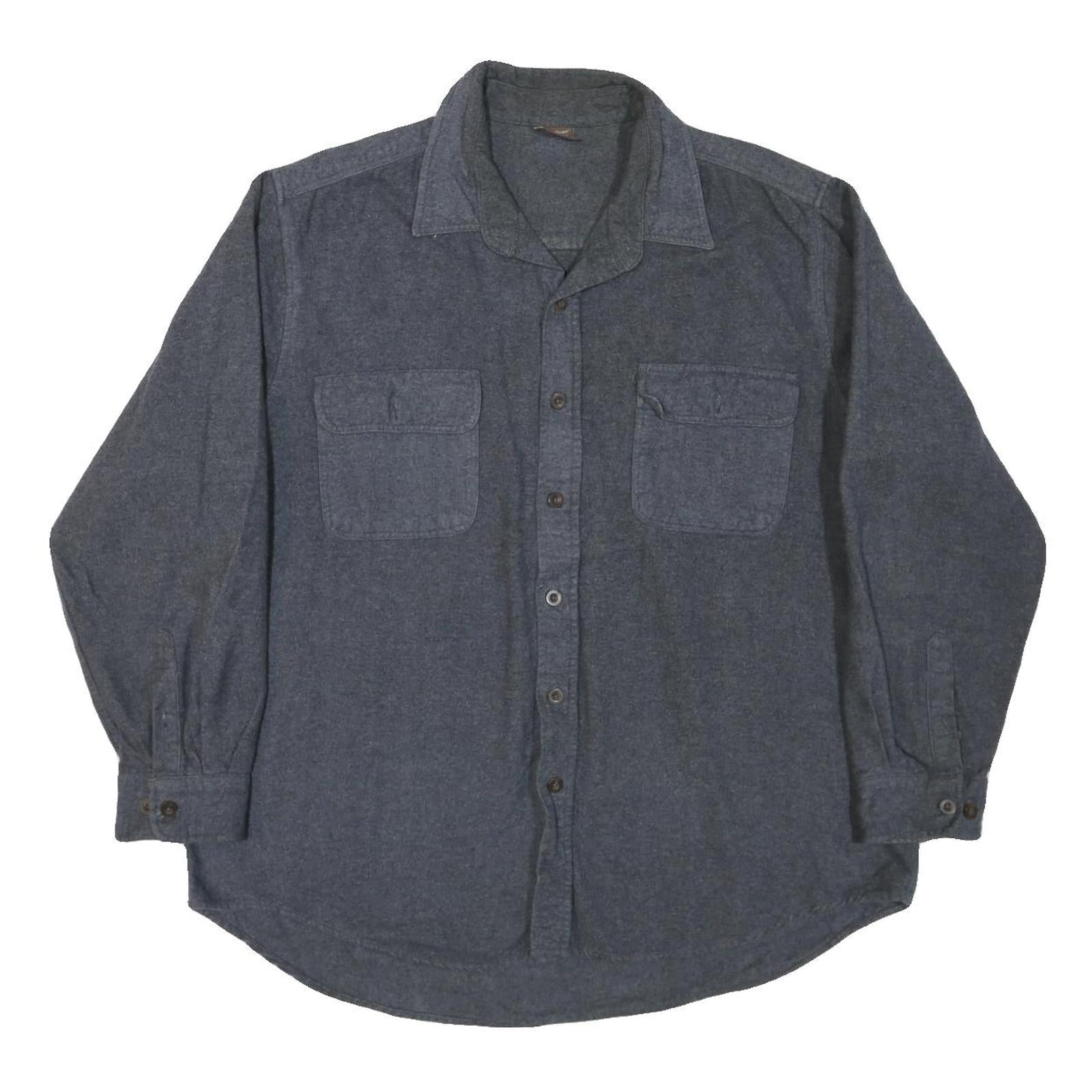 GREAT NORTHWEST Mens Blue Cotton Blend Shirt XL Button Pocket Casual Lightweight Refurbished - N/A refurbished available on Cerqular