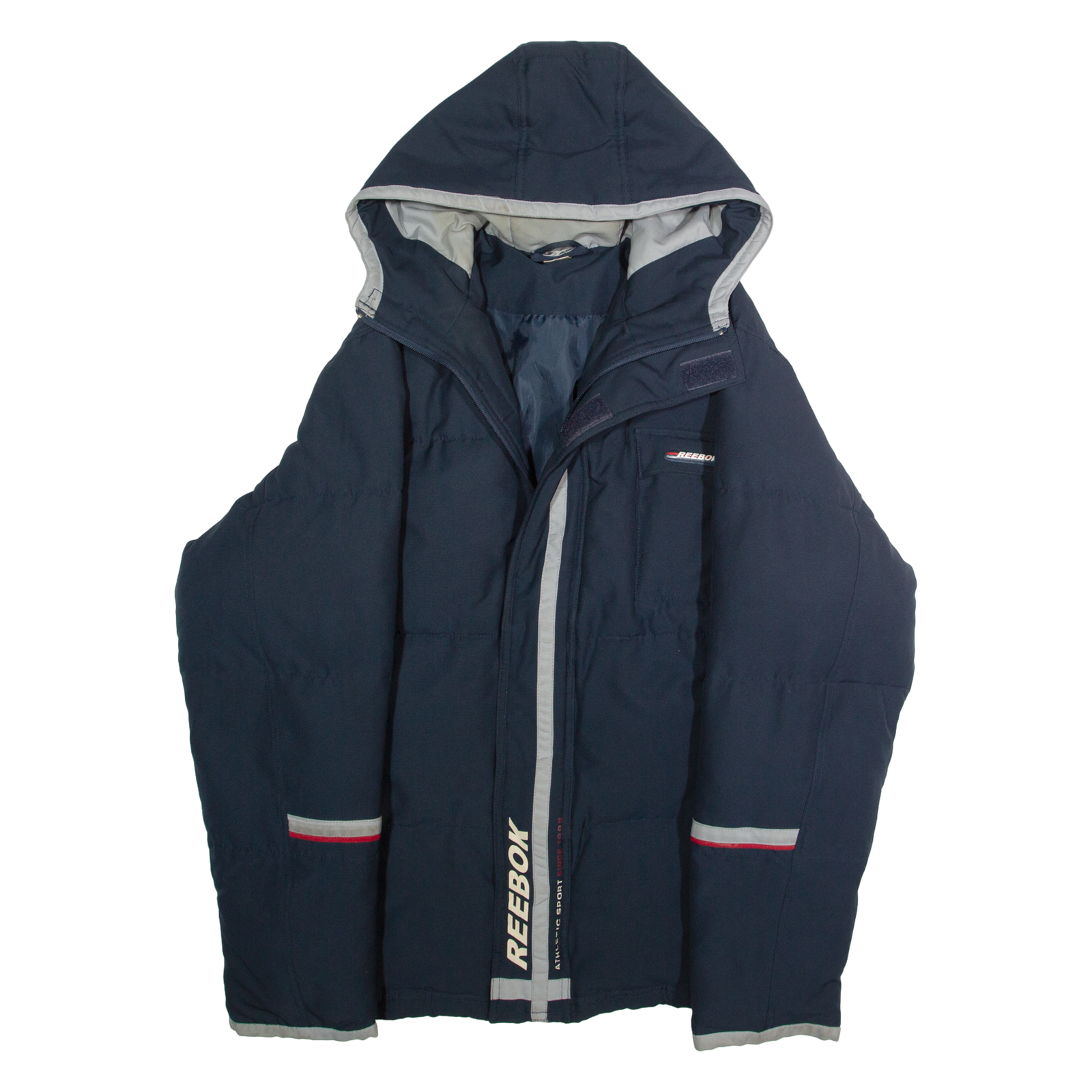 REEBOK Mens Puffer Jacket Blue Hooded L Refurbished - N/A refurbished available on Cerqular