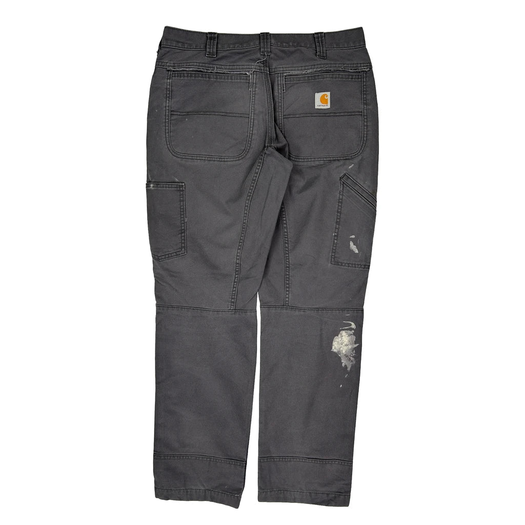 Carhartt Carpenter Trousers - 33W 32L Grey Cotton Refurbished - Thrifted (note: this is a term often used to describe second- refurbished available on Cerqular