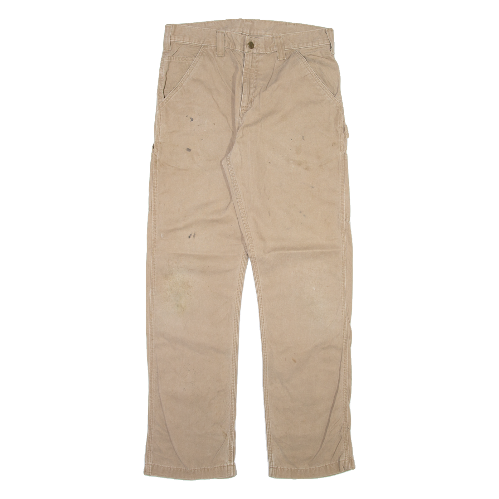 CARHARTT Carpenter Workwear Mens Trousers Beige Relaxed Straight W30 L31 Refurbished - N/A refurbished available on Cerqular