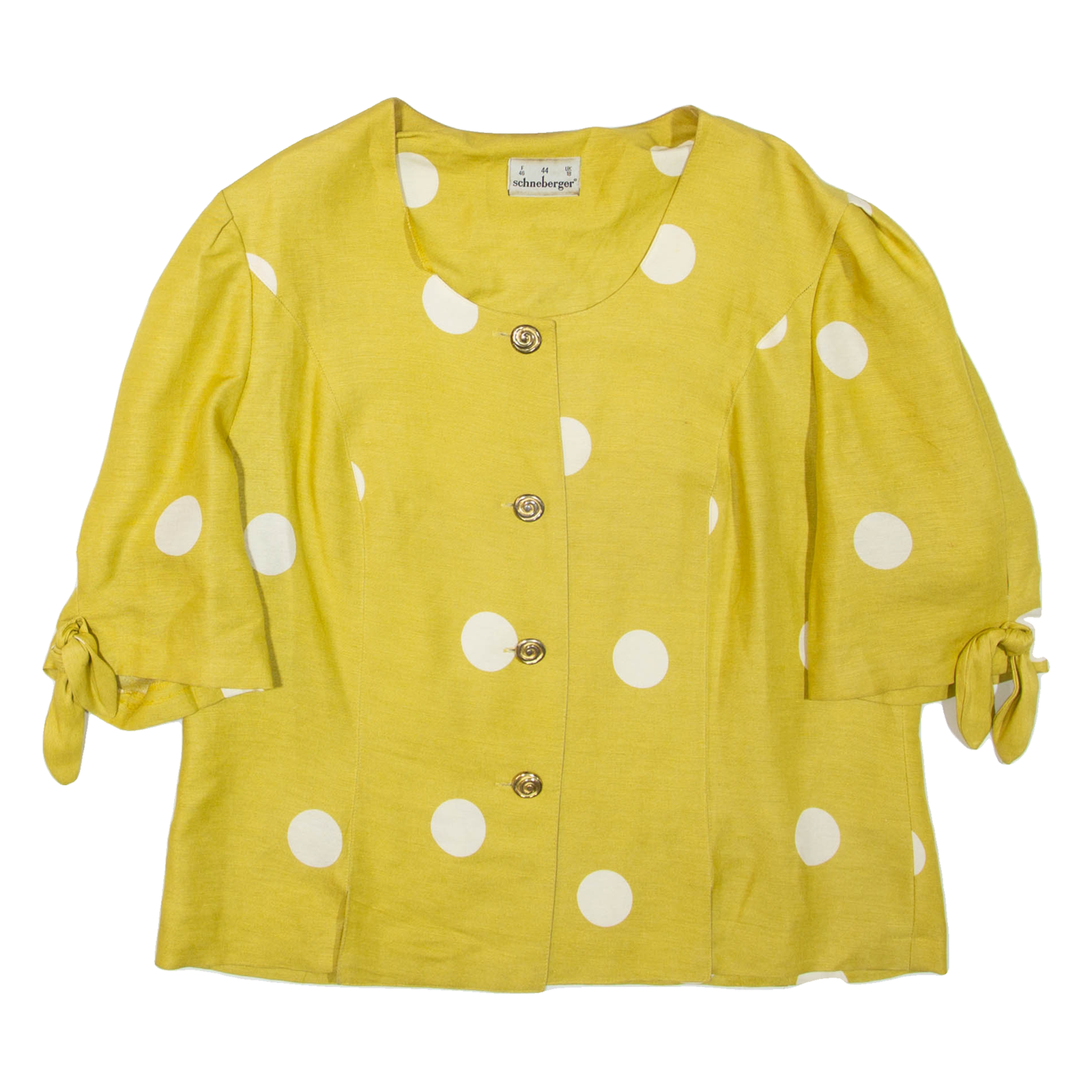 SCHNEBERGER Womens Top Yellow Spotted UK 18 Refurbished - N/A refurbished available on Cerqular