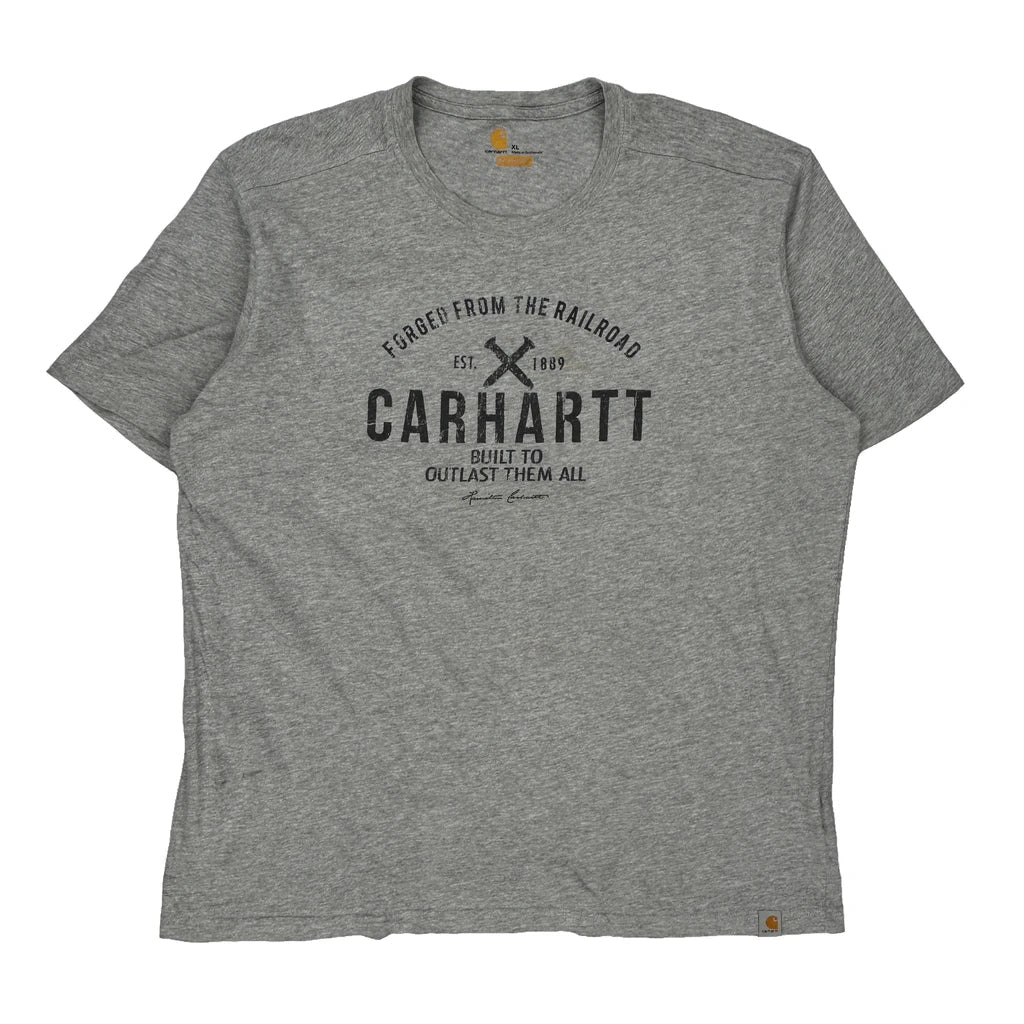 Buy Carhartt T-Shirt - XL Grey Cotton Refurbished - $20.09 Carhartt T-Shirt - XL Grey Cotton Refurbished - Thrifted (note: this is a term often used to describe second- refurbished available on Cerqular