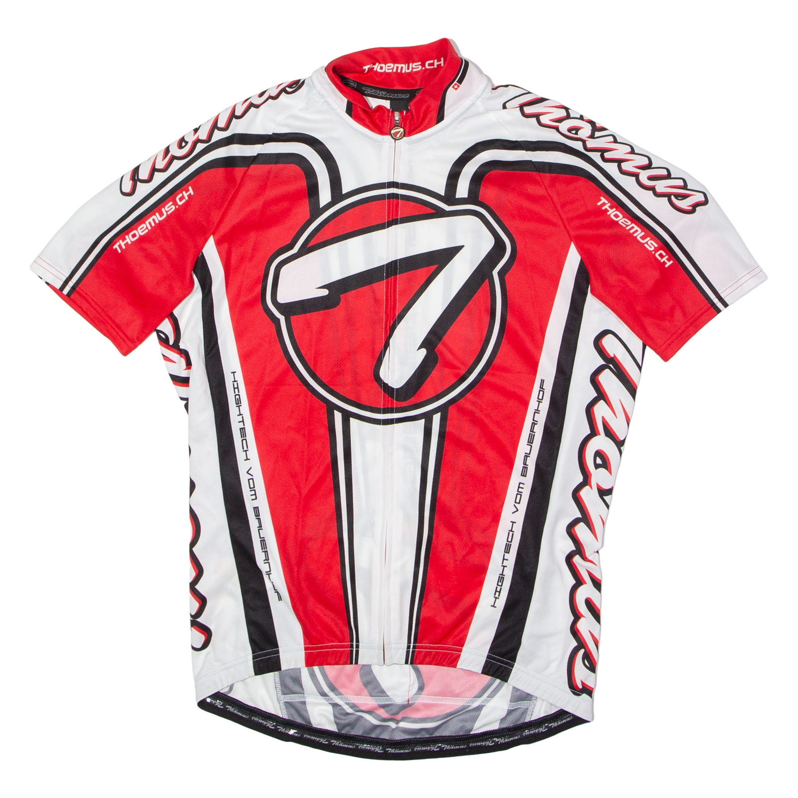 THOEMUS Full Zip Cycling Mens Jersey Red High Neck M Refurbished - N/A refurbished available on Cerqular