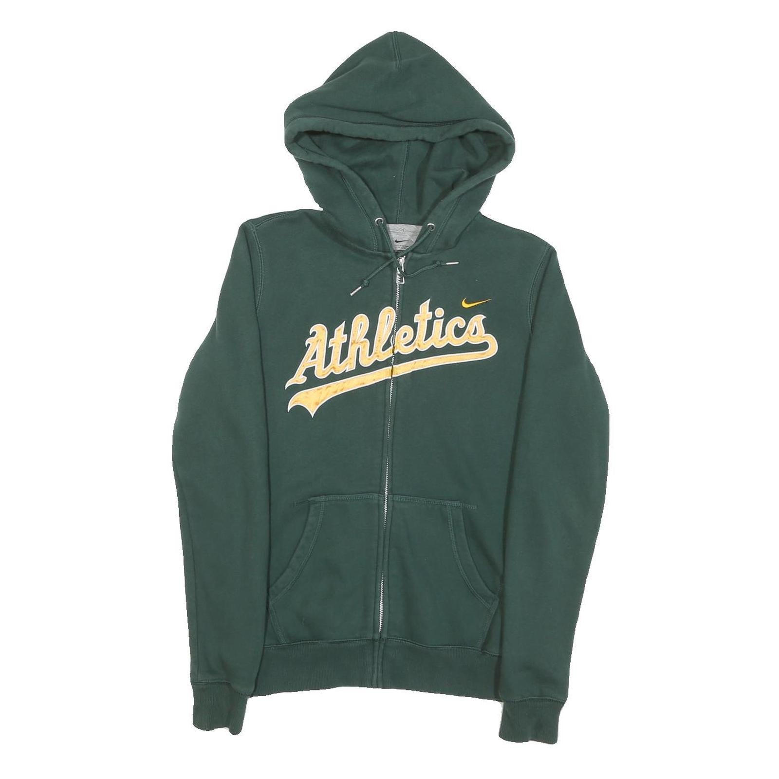 NIKE Mens Green Athletics Full Zip Hoodie M Sportswear Casual Cotton Blend Refurbished - N/A refurbished available on Cerqular