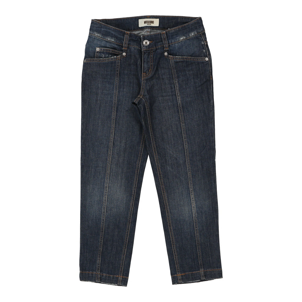 Buy Moschino Jeans - 30W UK 8 Blue Cotton Refurbished - $30.14 Moschino Jeans - 30W UK 8 Blue Cotton Refurbished - Thrifted (note: this is a term often used to describe second- refurbished available on Cerqular