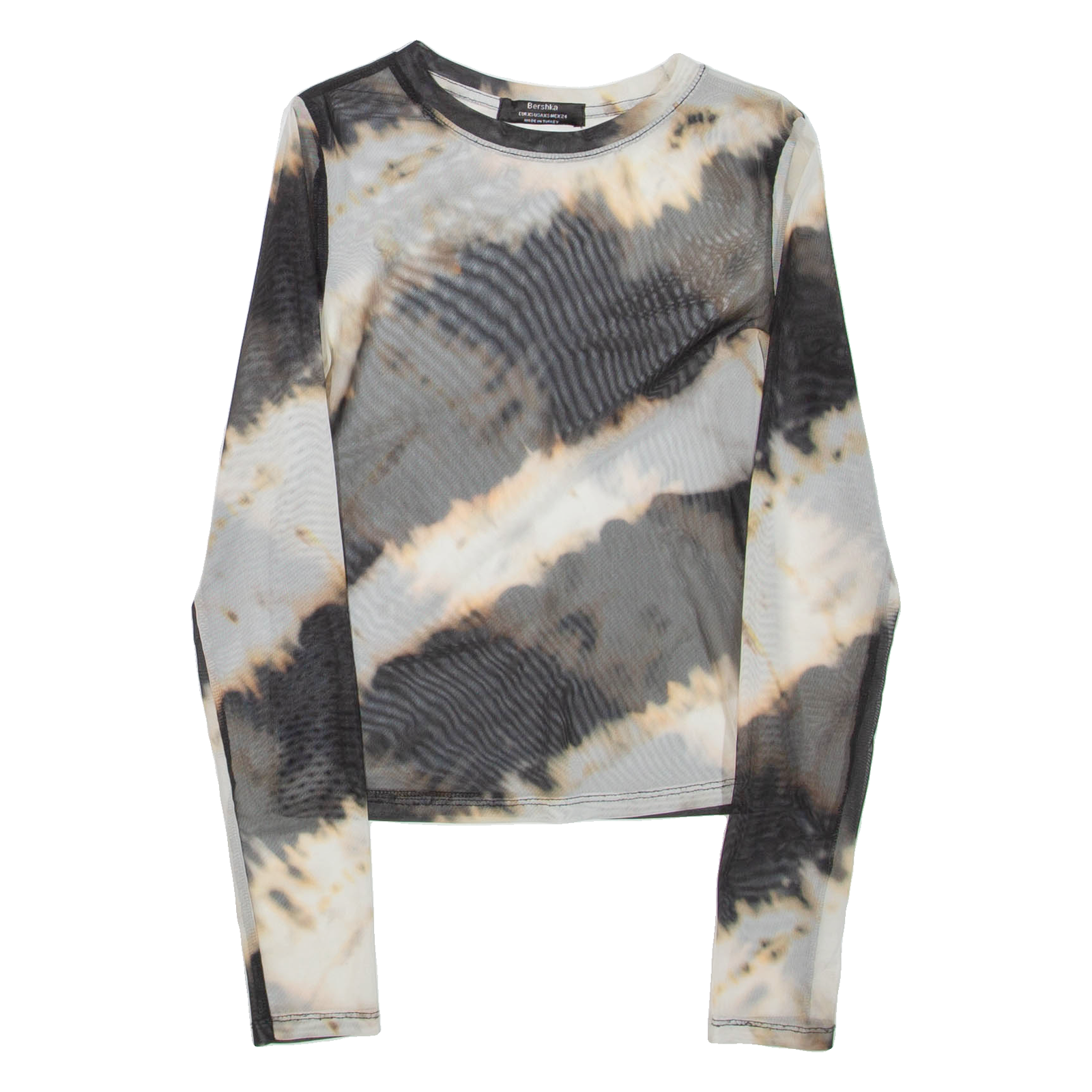 Buy BERSHKA Sheer Womens Printed Top Black Long Sleeve XS Refurbished - $16.89 BERSHKA Sheer Womens Printed Top Black Long Sleeve XS Refurbished - N/A refurbished available on Cerqular
