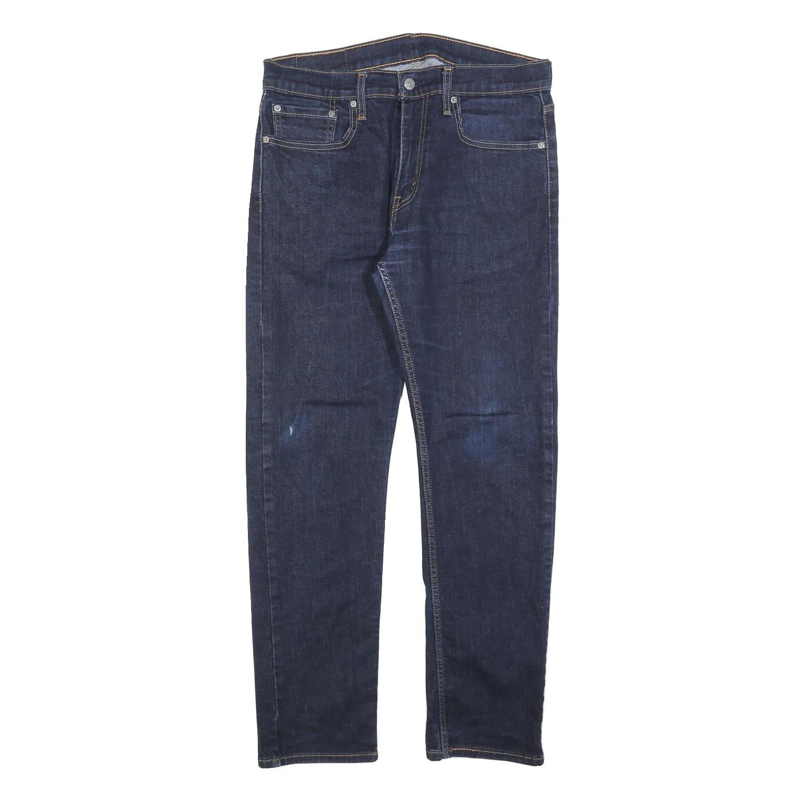 LEVI'S 502 Mens Jeans Blue Regular Straight Denim Dark W32 L32 Classic Zip Refurbished - N/A refurbished available on Cerqular
