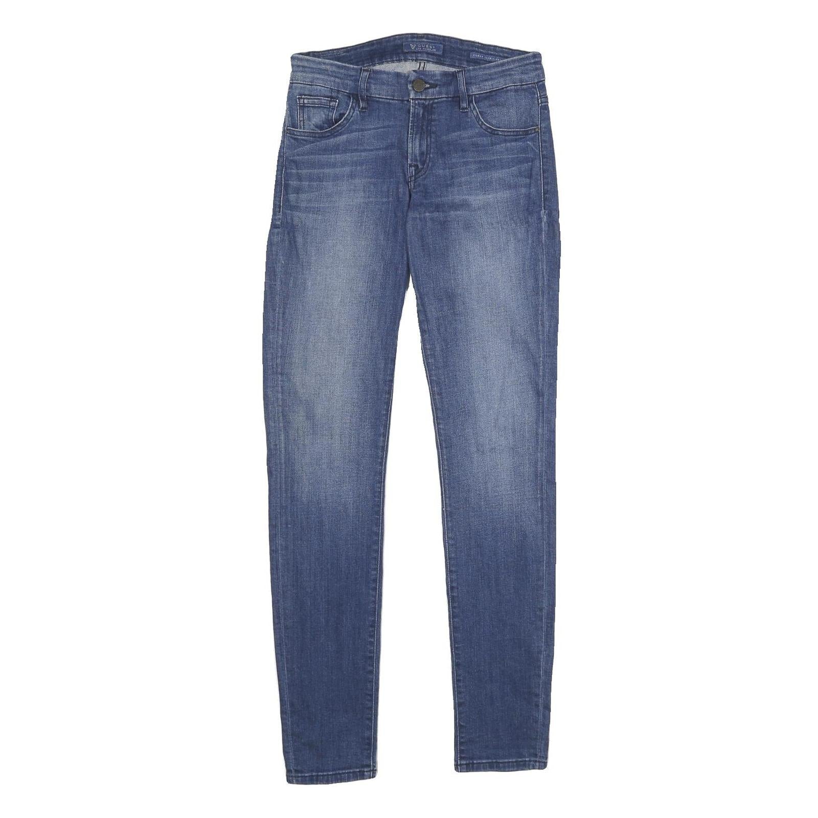 GUESS Womens Slim Blue Denim Jeans Cotton Blend Zip W26 L32 Skinny Fit Stylish Refurbished - N/A refurbished available on Cerqular