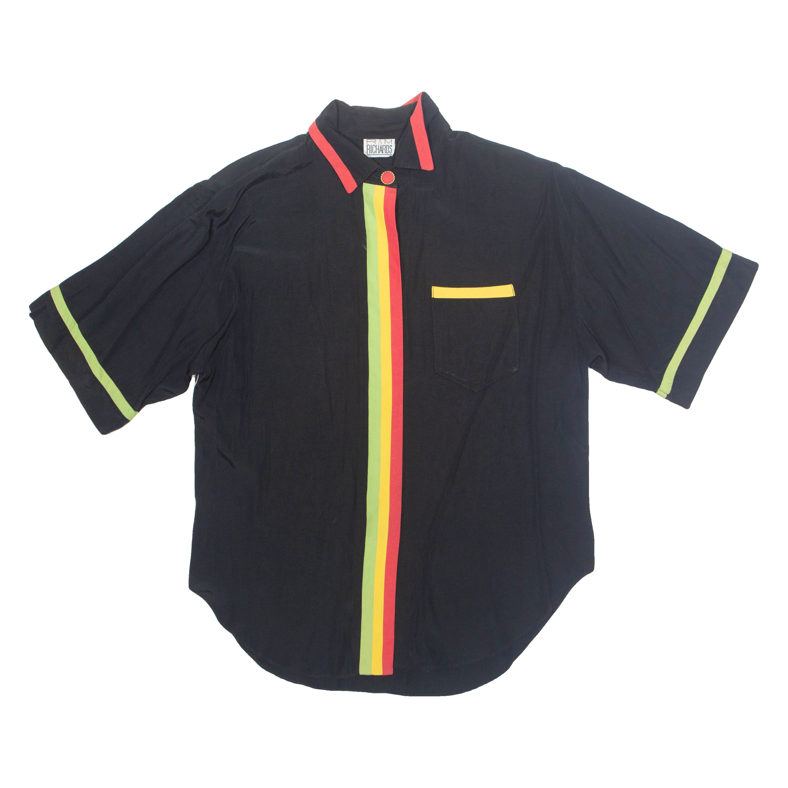 RICHARDS Womens Shirt Black Collared 90s M Refurbished - N/A refurbished available on Cerqular