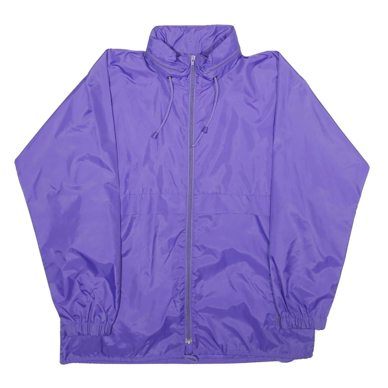 HARRY BUTLER Mens Purple Nylon Casual Jacket L Zip Plain Lightweight Outerwear Refurbished - N/A refurbished available on Cerqular