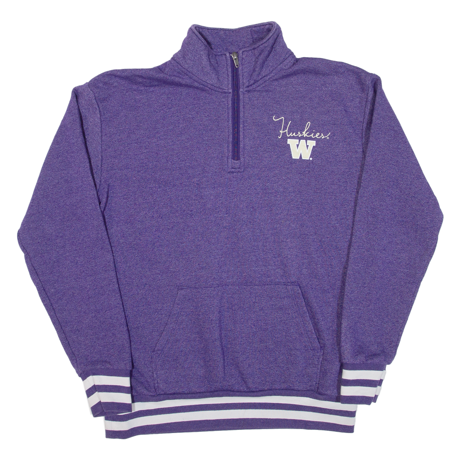 CHAMPION Womens Sweatshirt Purple 1/4 Zip M Refurbished - N/A refurbished available on Cerqular
