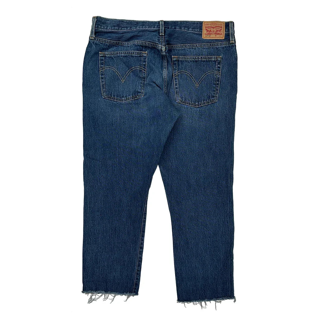 Levis Jeans - 31W 26L Blue Cotton Refurbished - Thrifted (note: this is a term often used to describe second- refurbished available on Cerqular