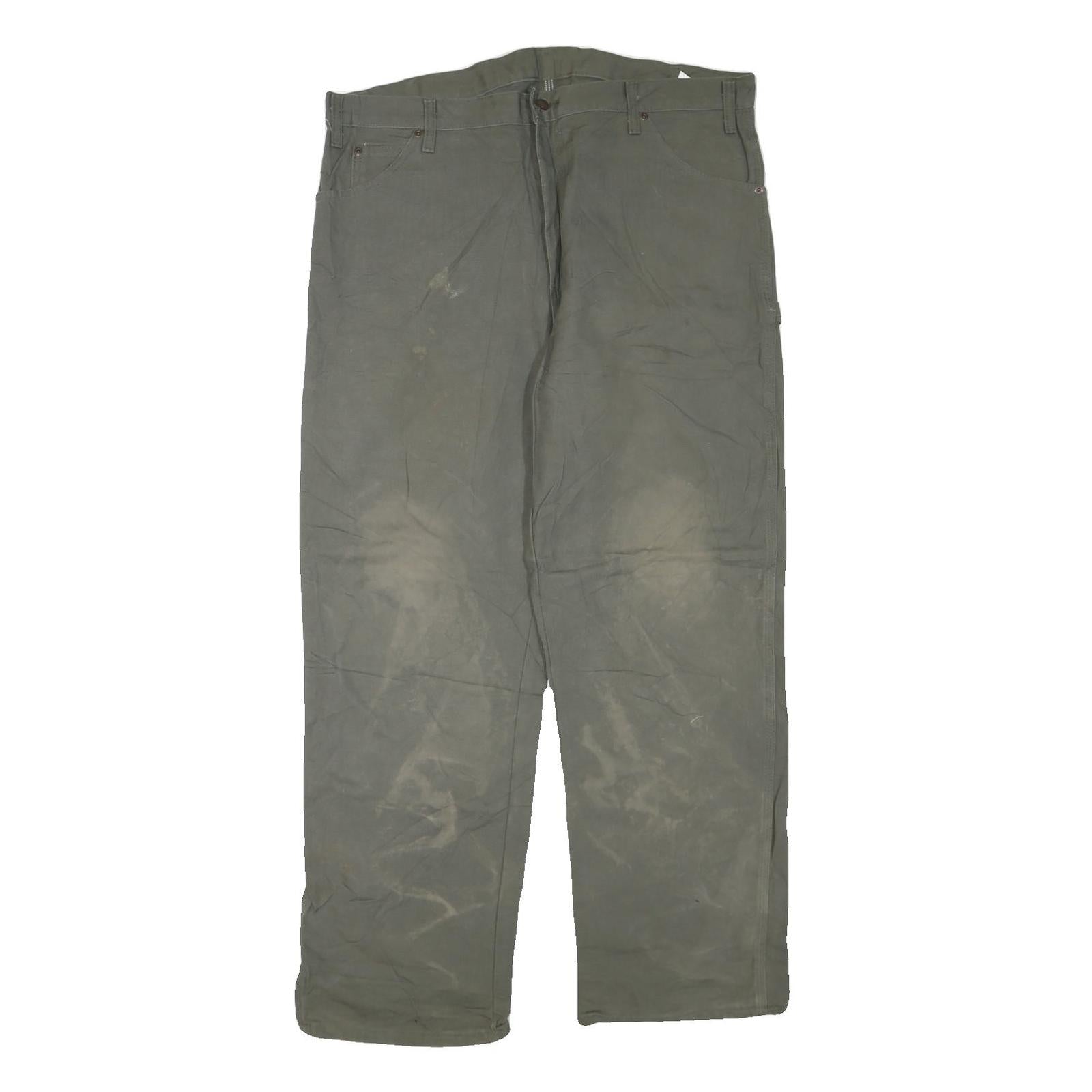 DICKIES Mens Grey Regular Fit Straight Denim Jeans W40 L30 Workwear Zip Closure Refurbished - N/A refurbished available on Cerqular