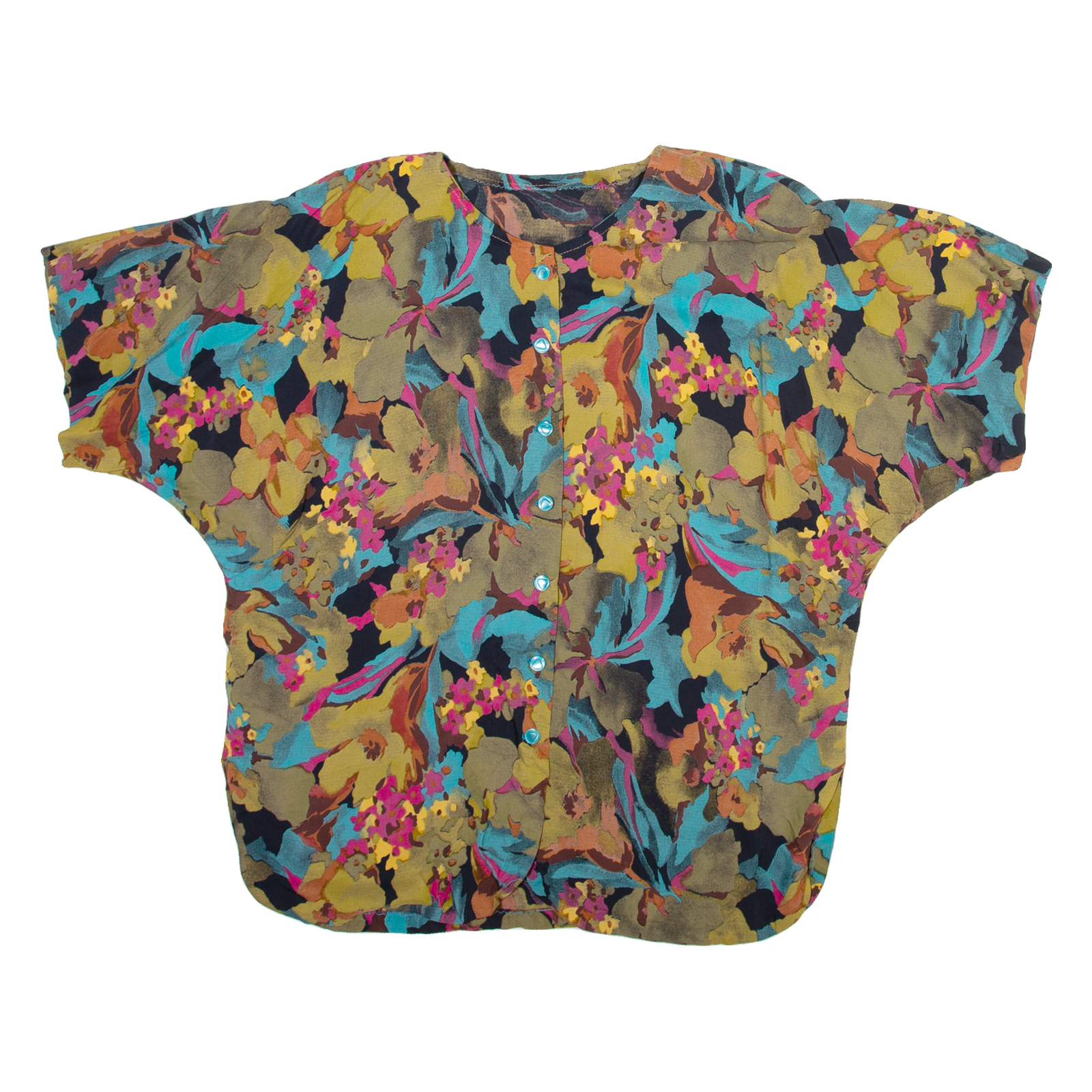 Womens Printed Blouse Green Floral L Refurbished - N/A refurbished available on Cerqular